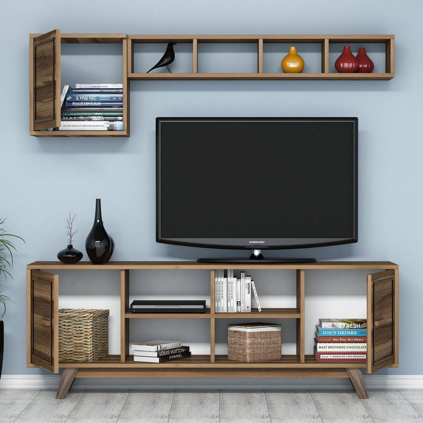 Set mobilier living AYLA, 3 piese, nuc, PAL melaminat
