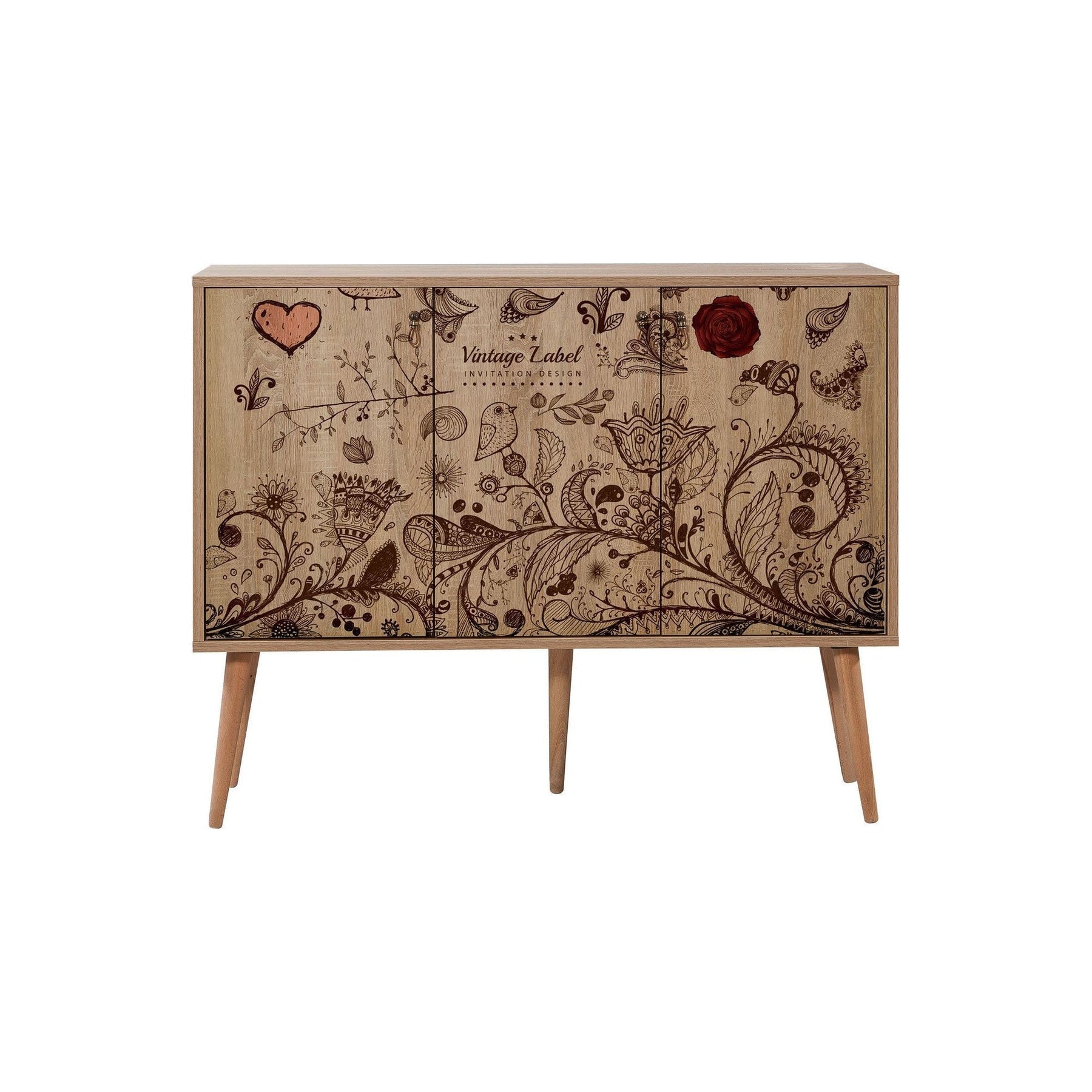 Comoda MEGA-731, 100% PAL melaminat, stejar sonoma, 120x90x36 cm