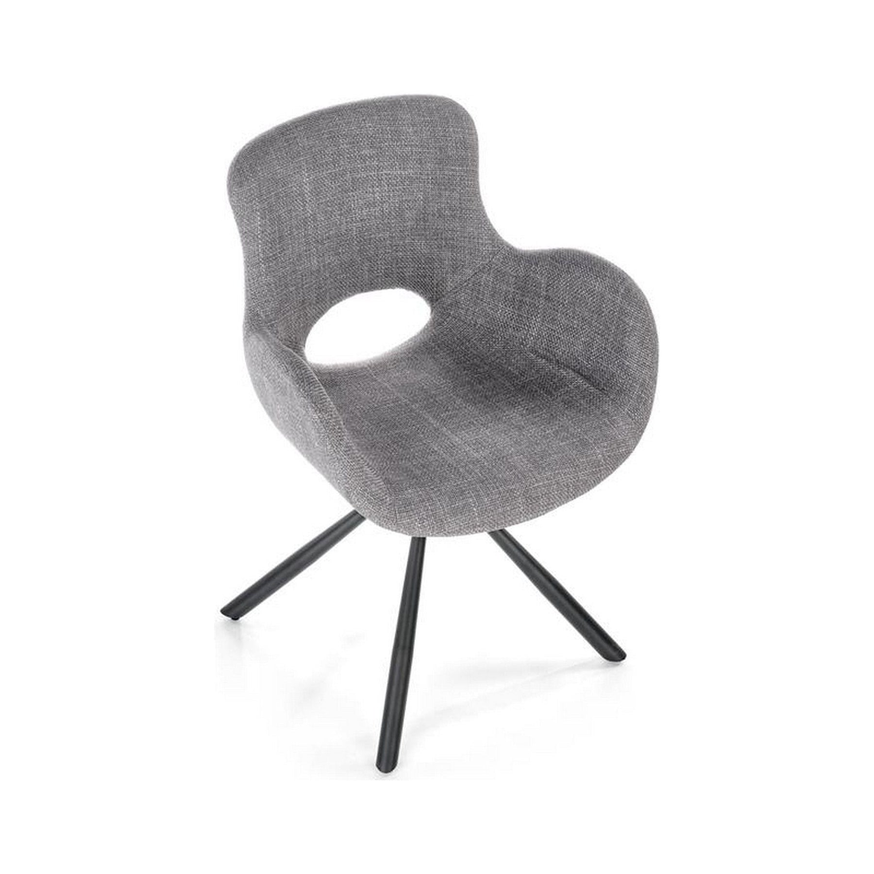 Scaun K475, gri/negru, stofa clasica/metal, 59x58x81 cm