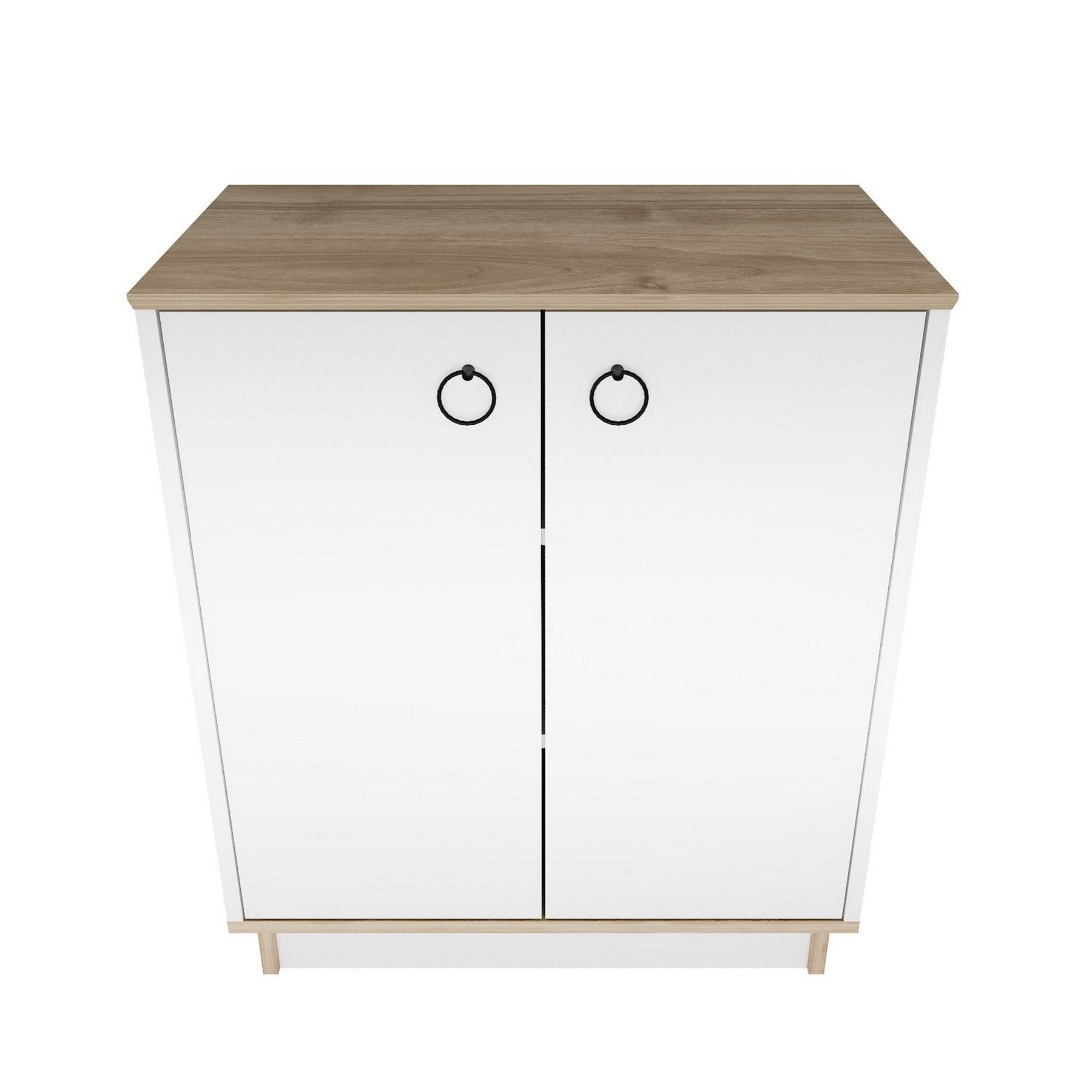 Comoda NUANSE, alb/nuc, PAL melaminat, 72x42x83 cm