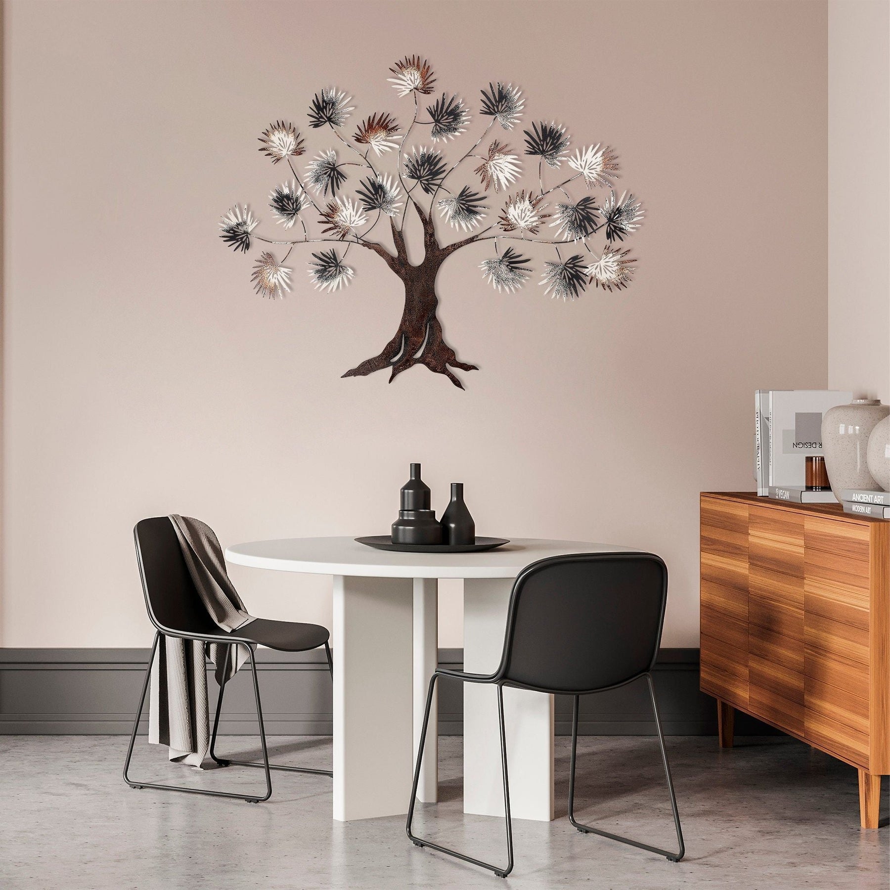 Decoratiune perete Maple, 100% metal, multicolor, 117x91 cm