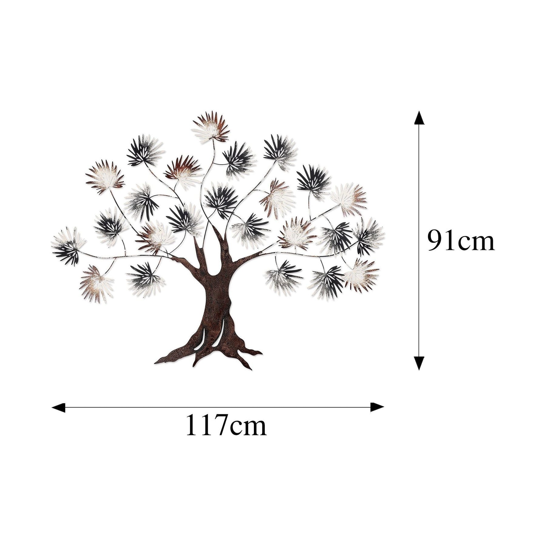 Decoratiune perete Maple, 100% metal, multicolor, 117x91 cm