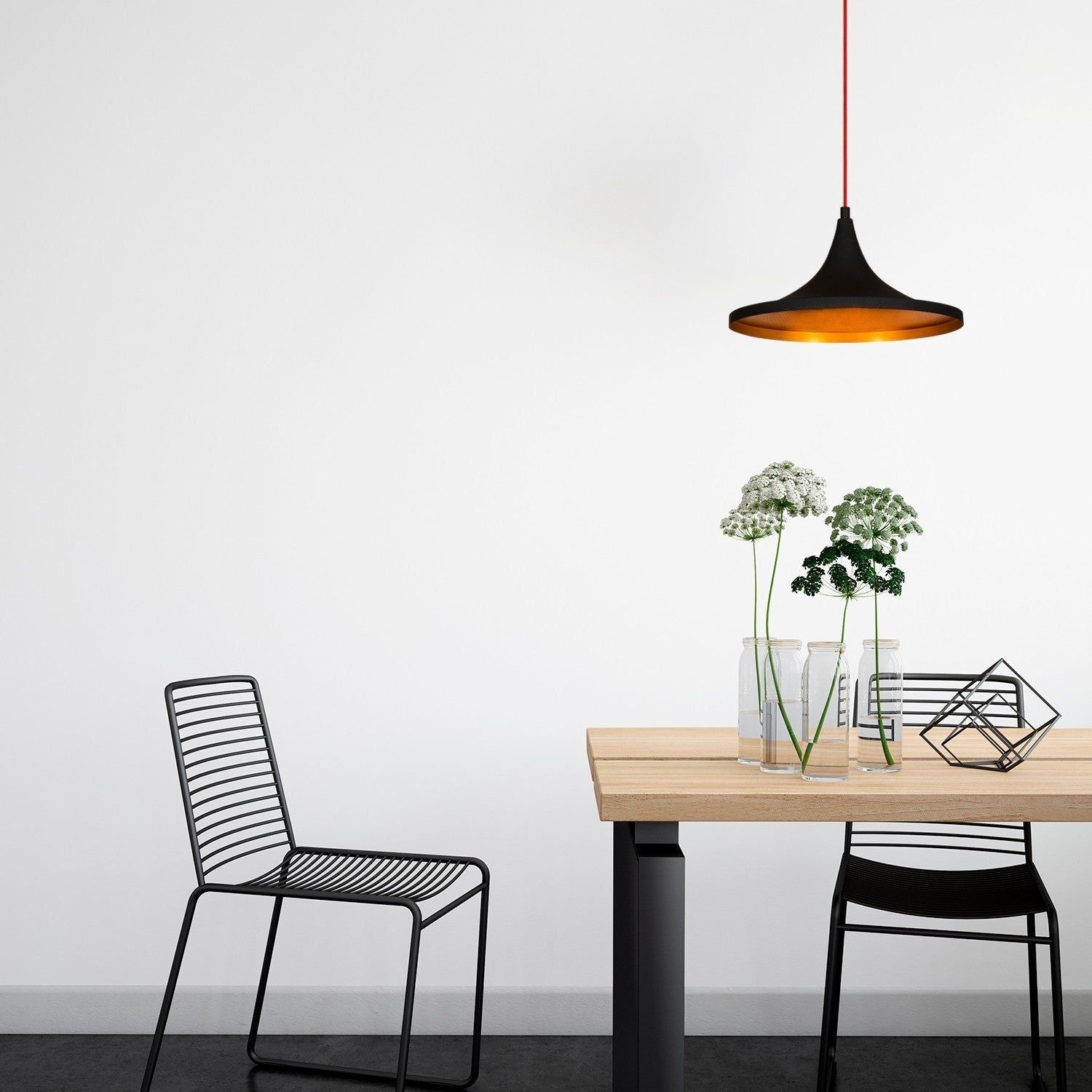 Lustra Elmas - 3531, negru, metal, 35x117 cm