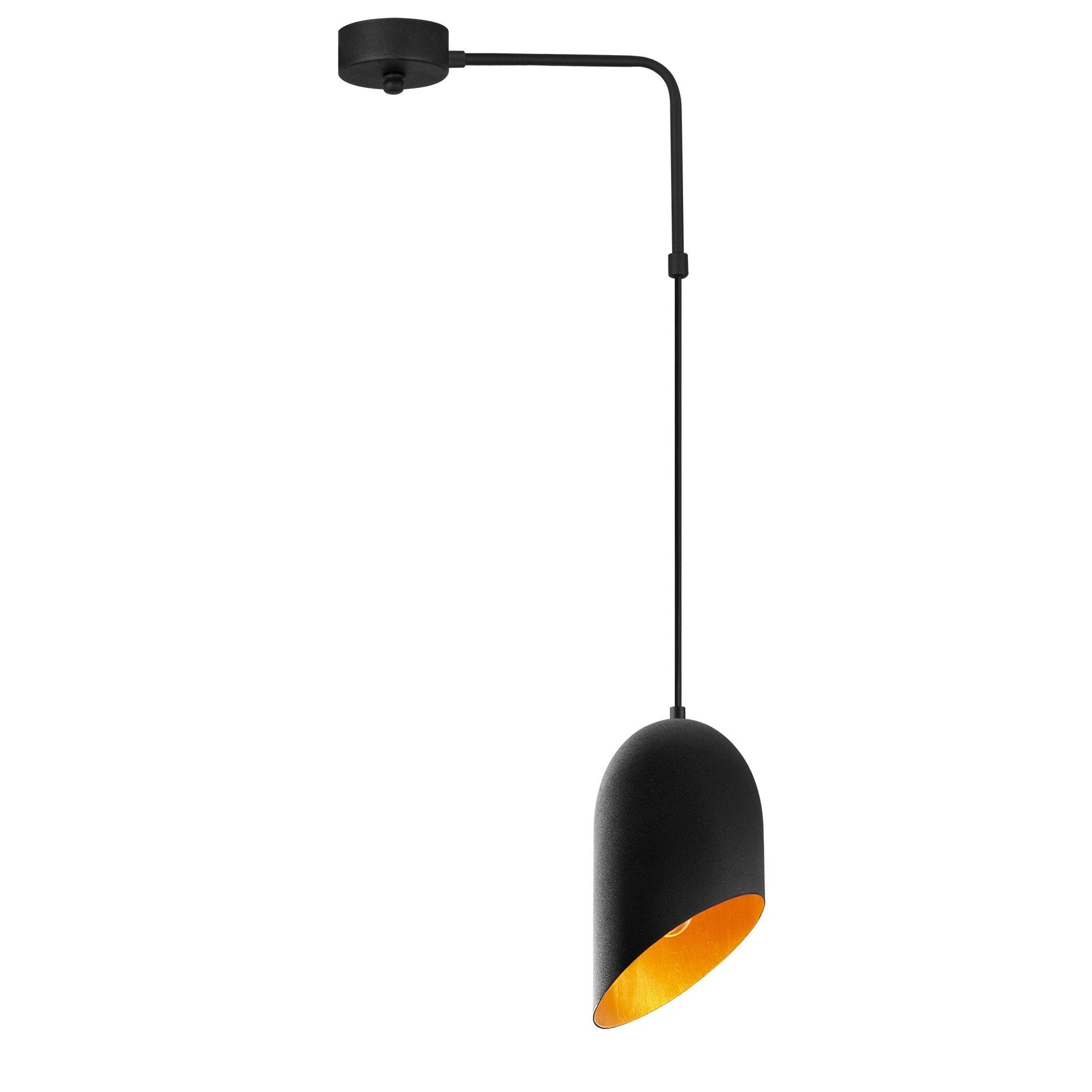 Lustra KESIK-6166, negru, metal, 34x12x45-100 cm