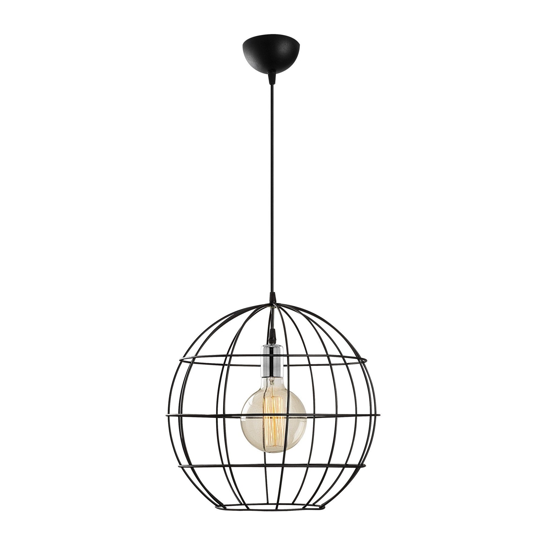 Lustra TEL 6516, negru, metal, 40x50-136 cm