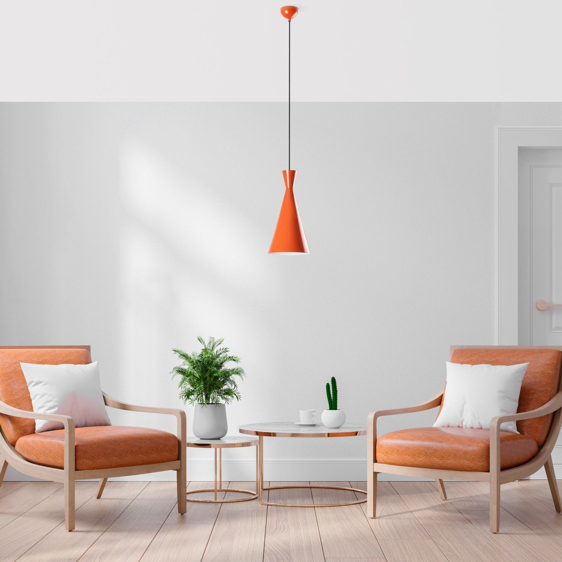 Lustra TOM 3541, portocaliu, metal, 19x45-134 cm