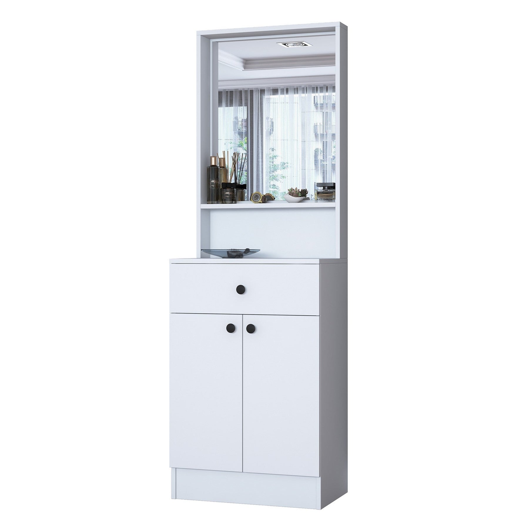 Mobilier hol 893RAN1730, alb, PAL melaminat, 60x36x183 cm