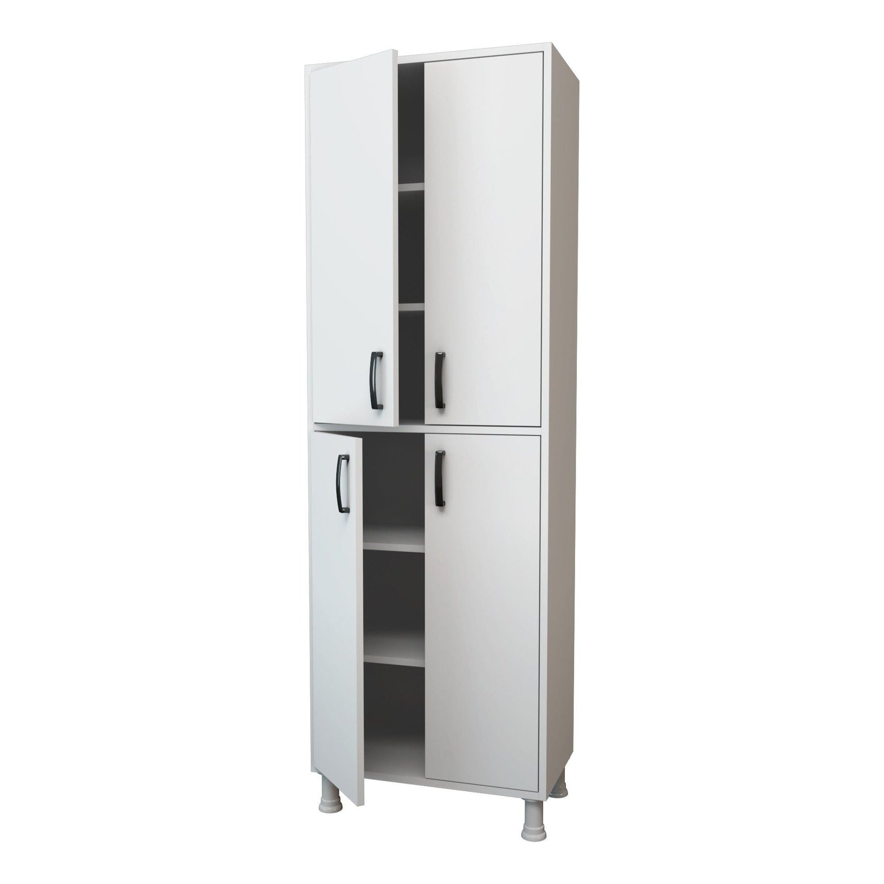 Dulap bucatarie M4-1103, 100% PAL melaminat, alb, 63x191x36 cm