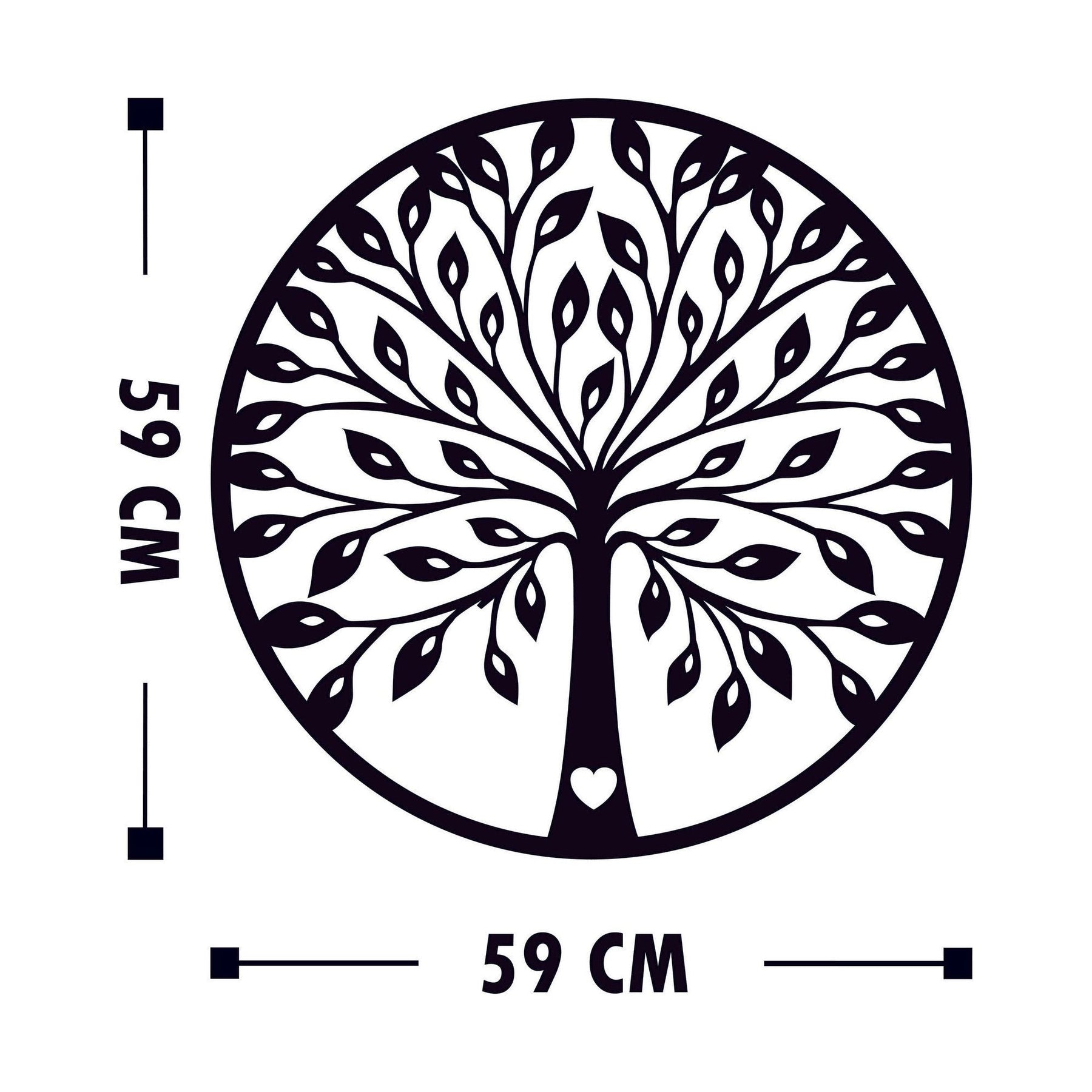 Decoratiune perete 899SKL1395, alb, lemn 100%, 58x58 cm