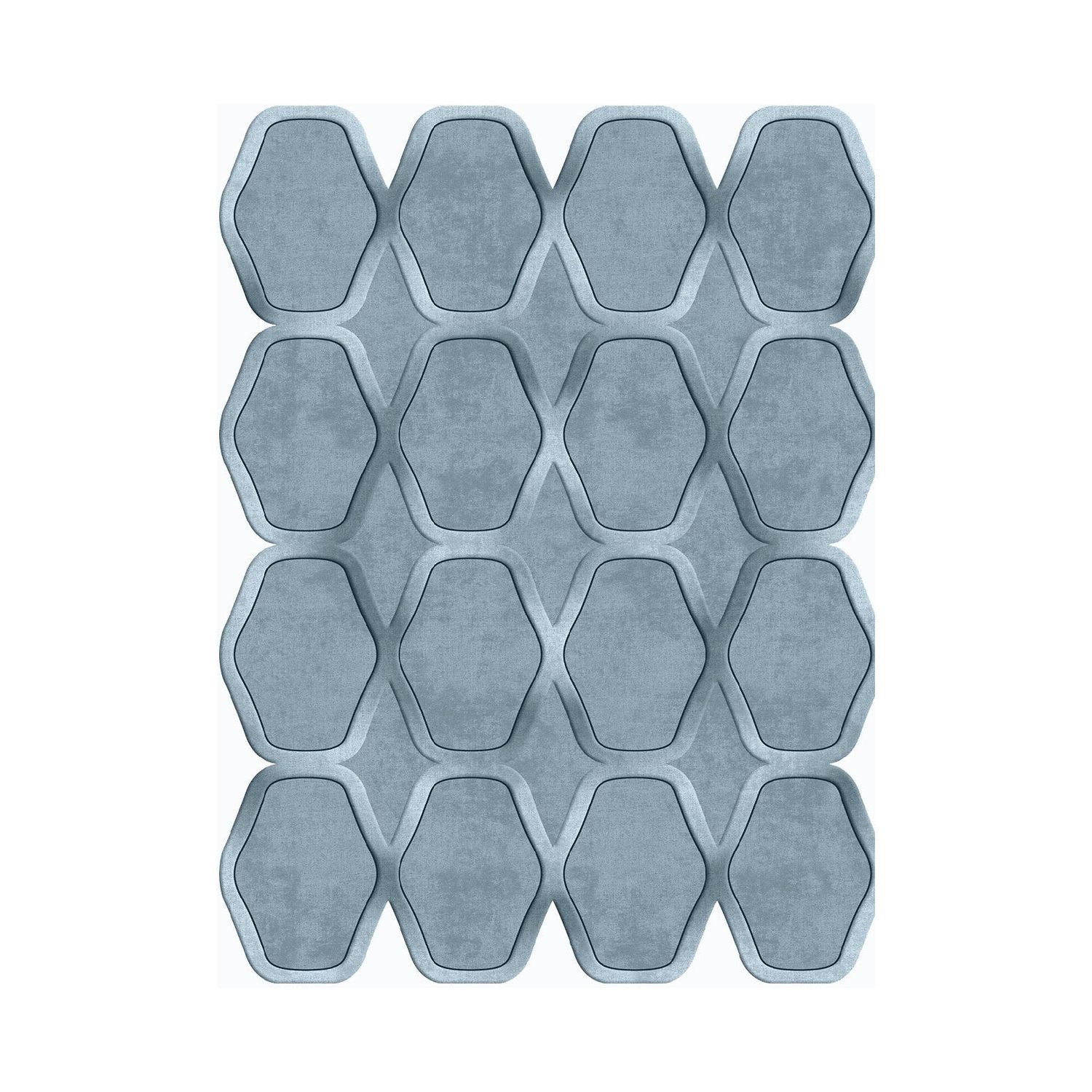 Covor, 160x230 cm, forma dreptunghiulara, poliester, albastru, ALN600146MV07