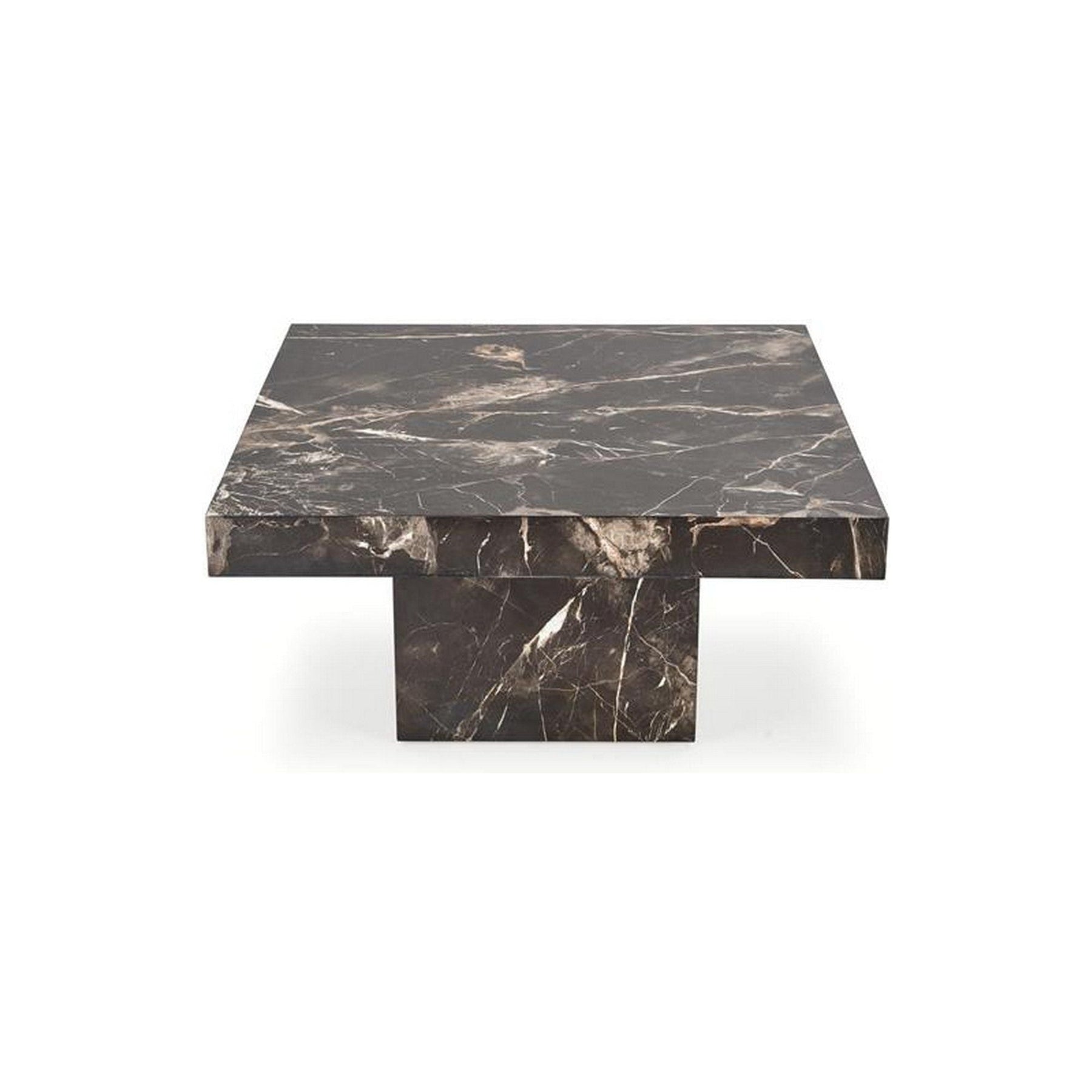 Masuta de cafea MONOLIT, marmura neagra furniruit, 80x41 cm