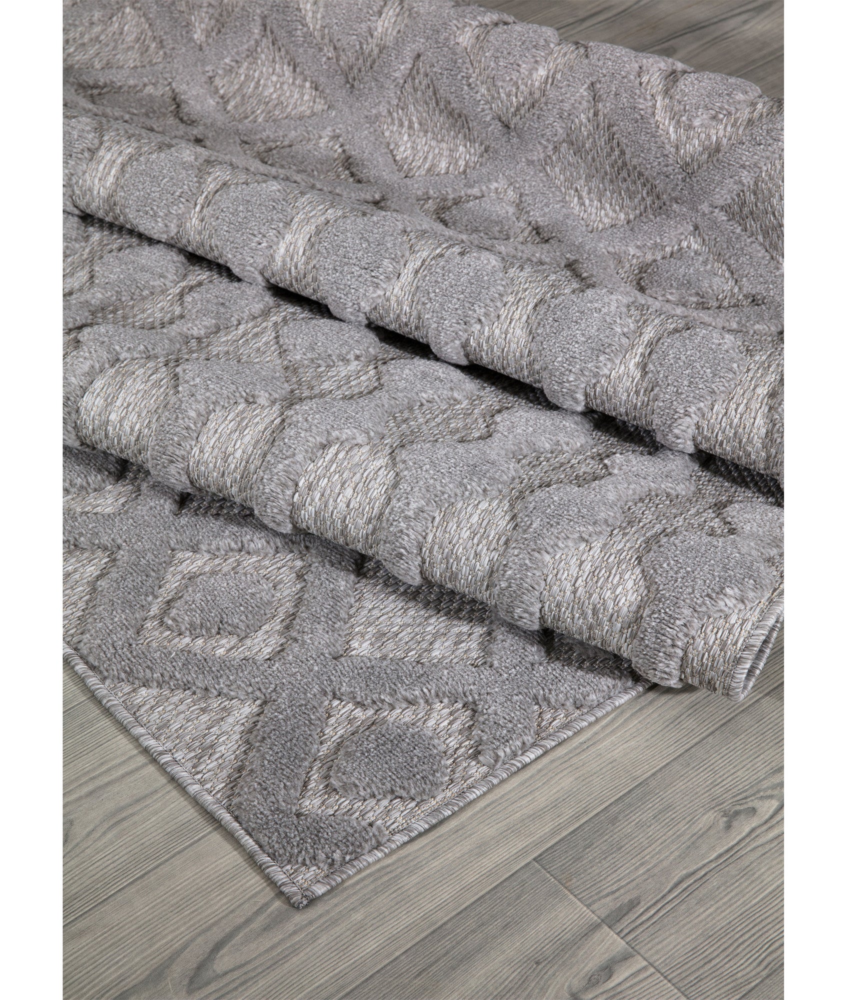 Covor 58388A, 80x150 cm, forma dreptunghiulara, polipropilena, gri