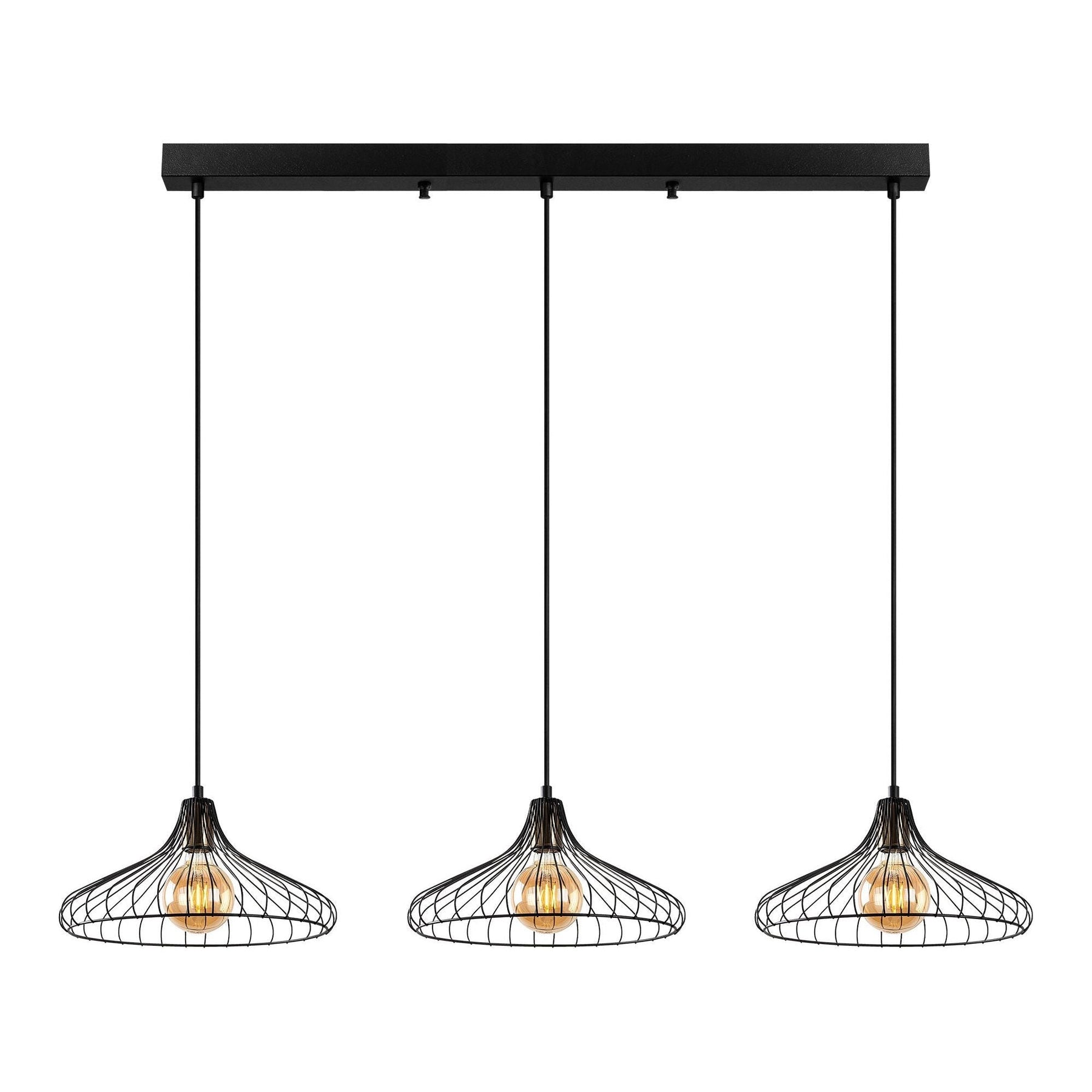 Lustra Depay - 11260, negru, metal, 148x36x120 cm