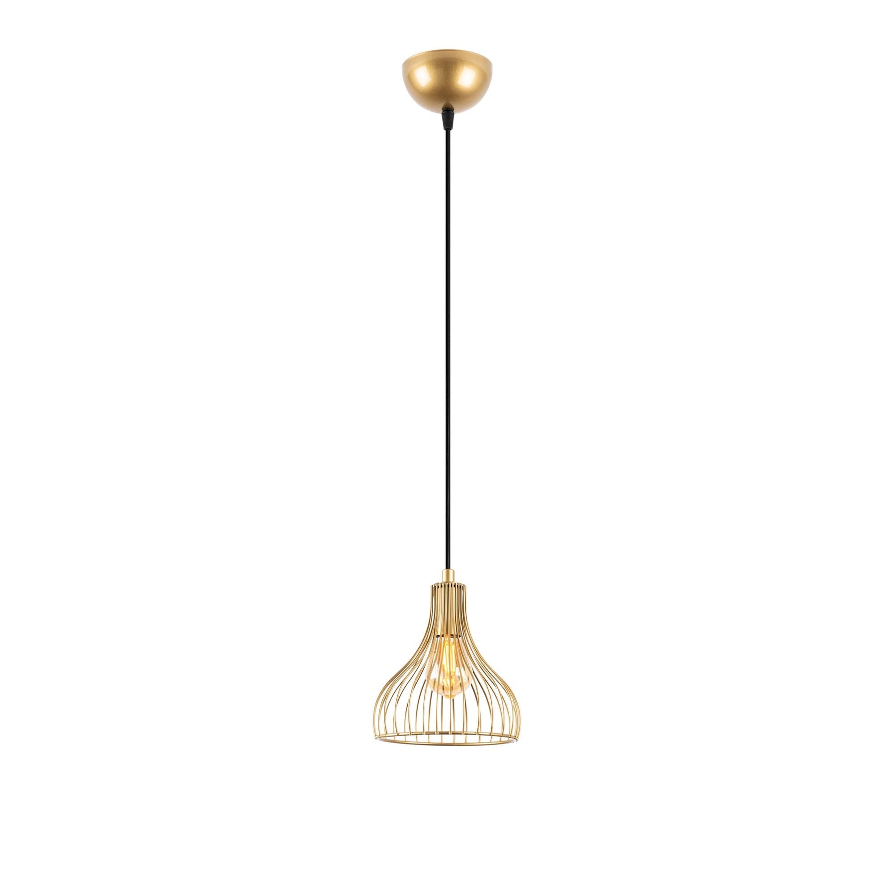 Lustra TELYILDO 12165, auriu/negru, metal, 20x27-117 cm