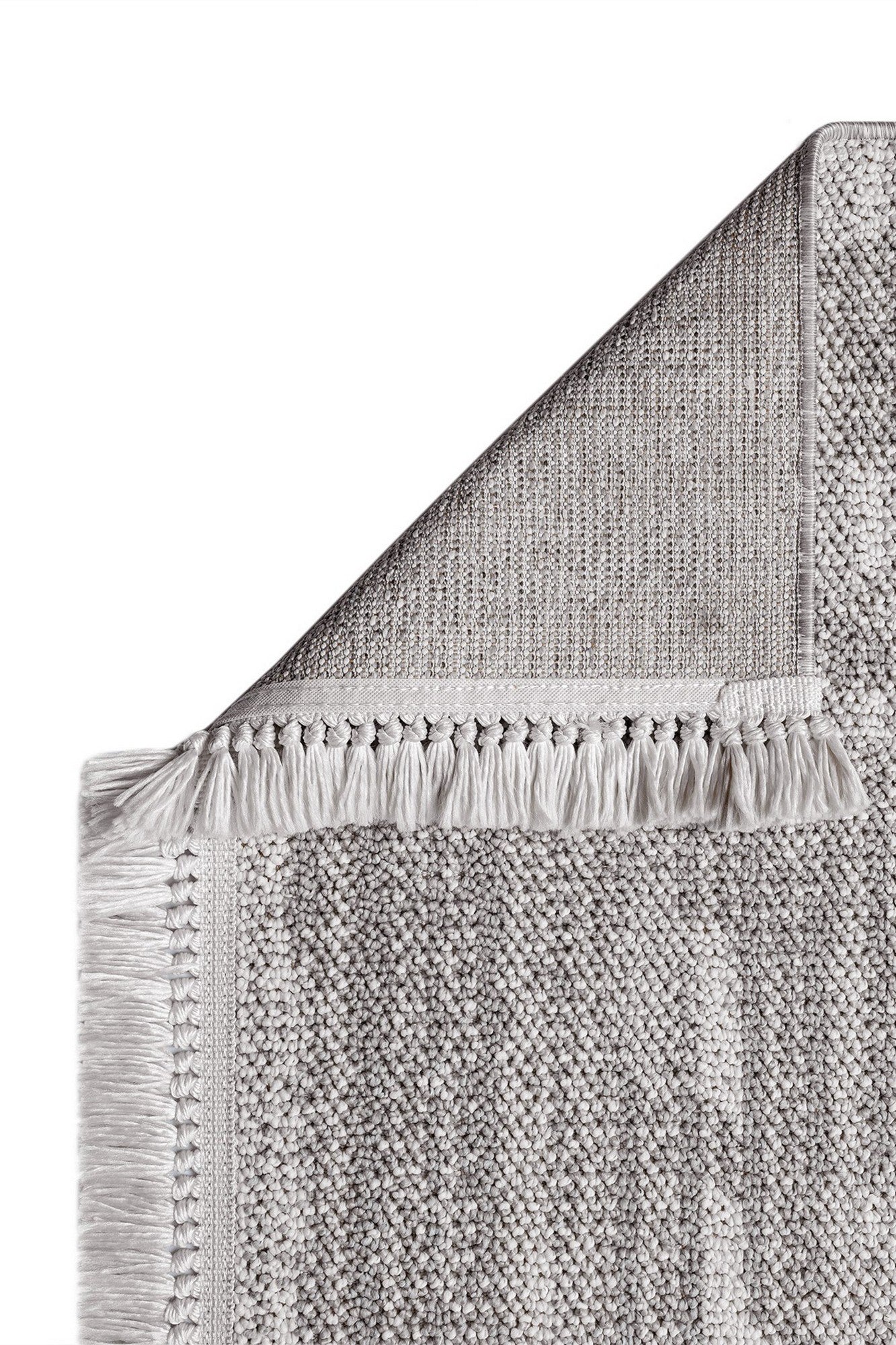 Covor BASTIA, 80x150 cm, forma dreptunghiulara, polipropilena, gri/crem, 1277