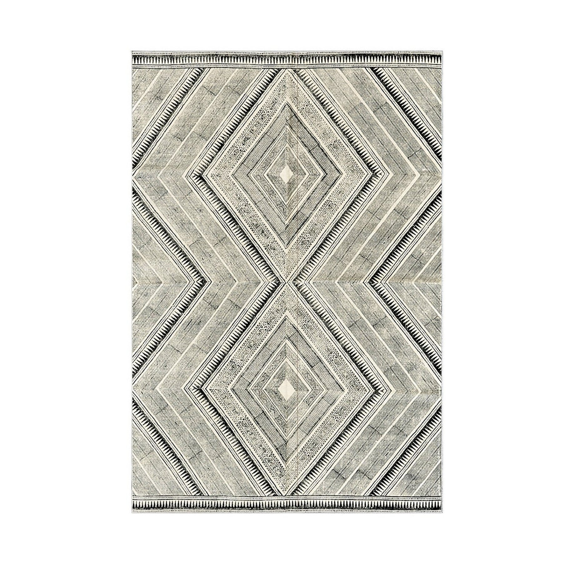 Covor S5280, 80x120 cm, forma dreptunghiulara, poliester, gri