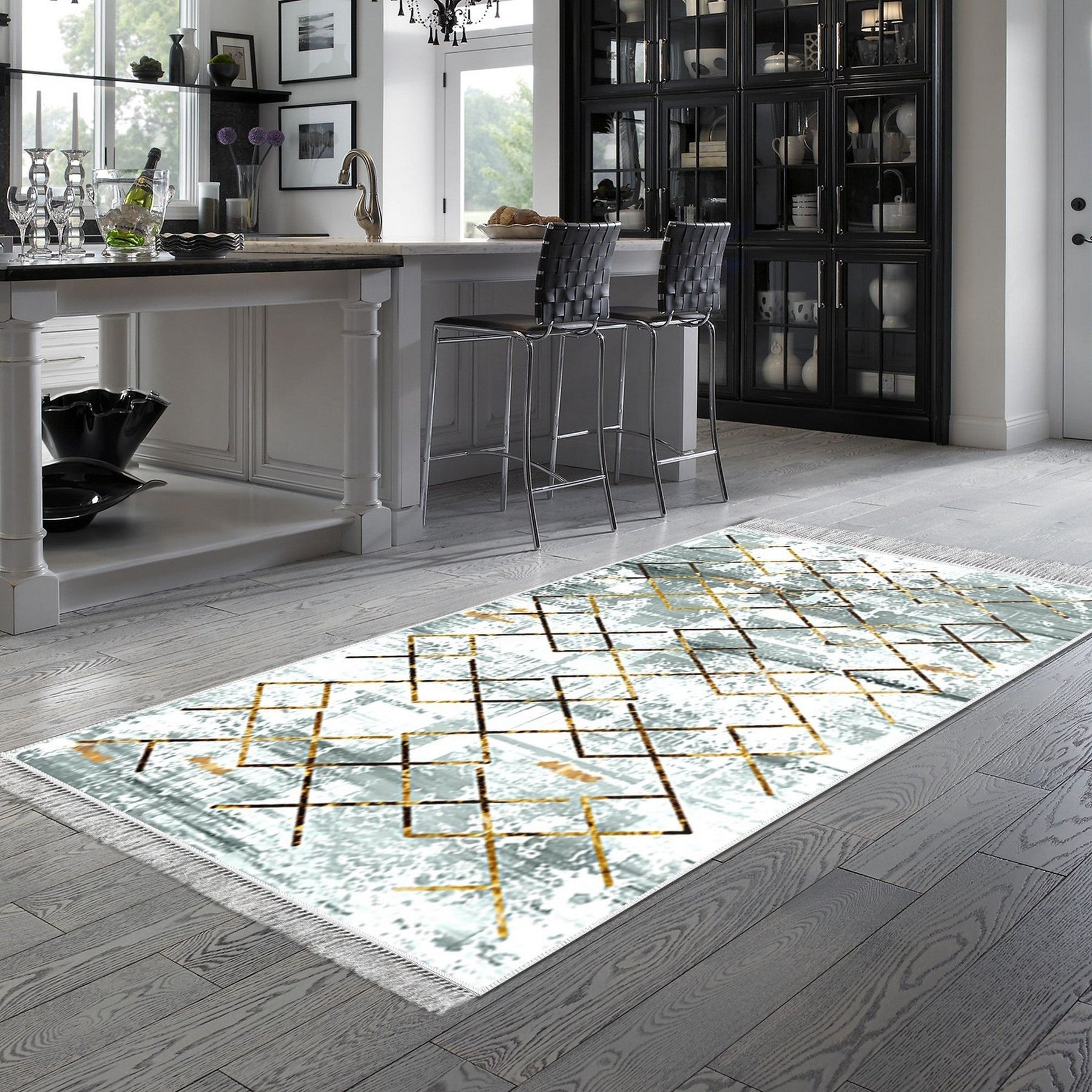Covor M5026, 80x120 cm, forma dreptunghiulara, poliester, multicolor