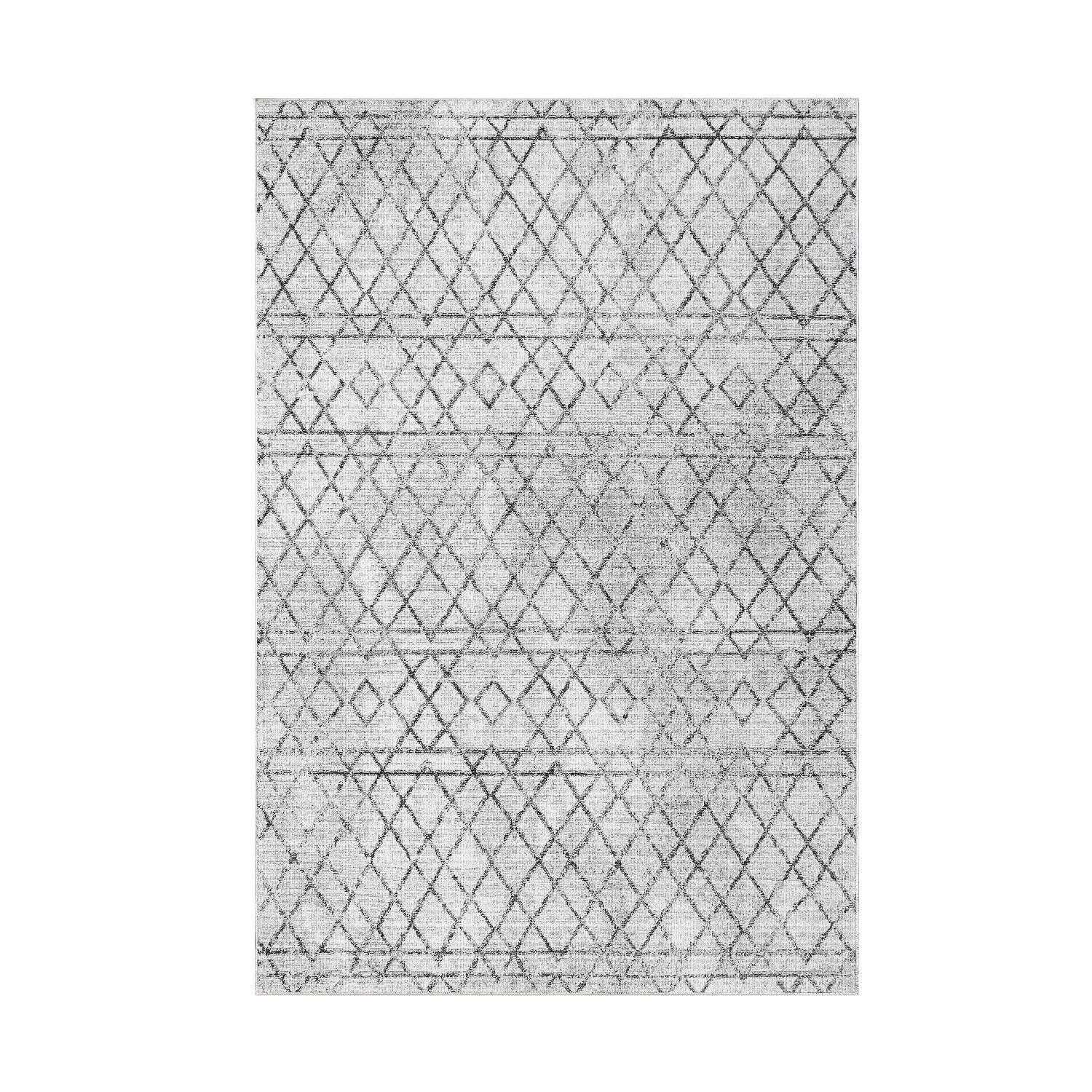 Covor F5079 - V2, 80x120 cm, forma dreptunghiulara, poliester, gri