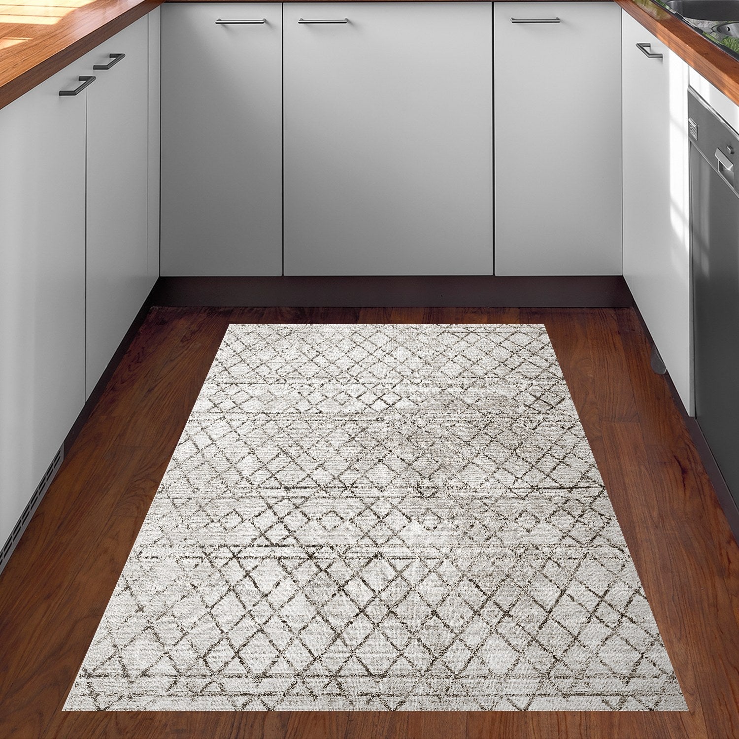 Covor F5079 - V2, 80x120 cm, forma dreptunghiulara, poliester, maro