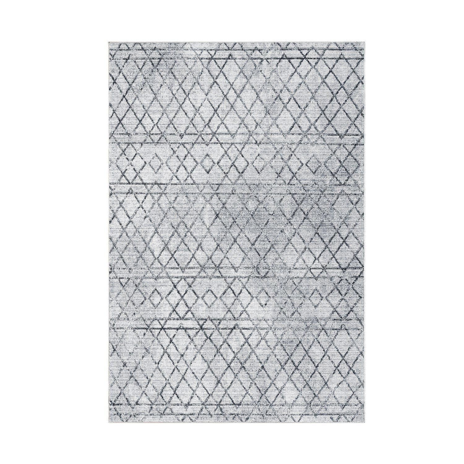 Covor F5079 - V2, 80x120 cm, forma dreptunghiulara, poliester, albastru deschis