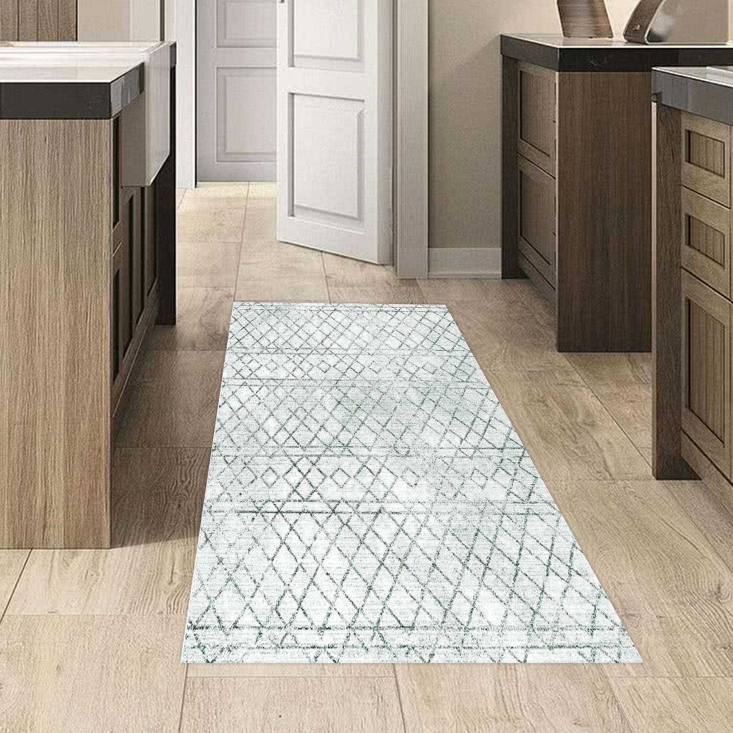 Covor F5079 - V2, 80x120 cm, forma dreptunghiulara, poliester, verde deschis