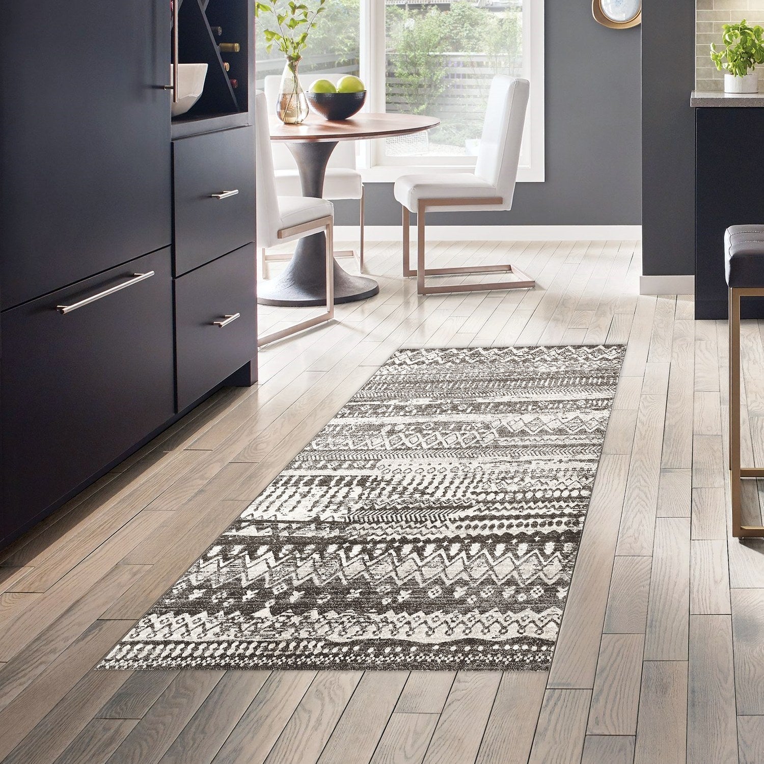 Covor F5080 - V2, 80x120 cm, forma dreptunghiulara, poliester, gri antracit