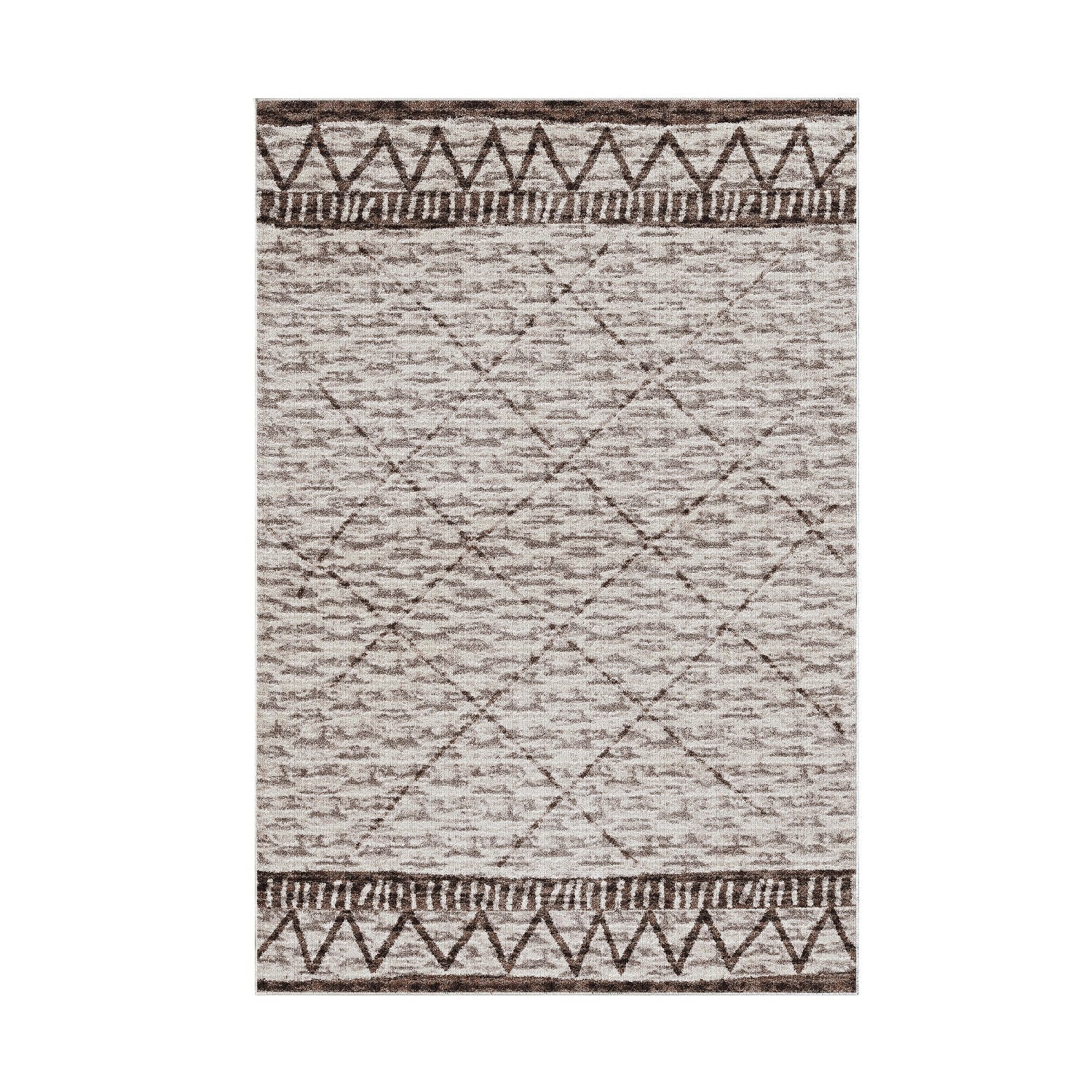 Covor F5081 - V2, 80x120 cm, forma dreptunghiulara, poliester, maro