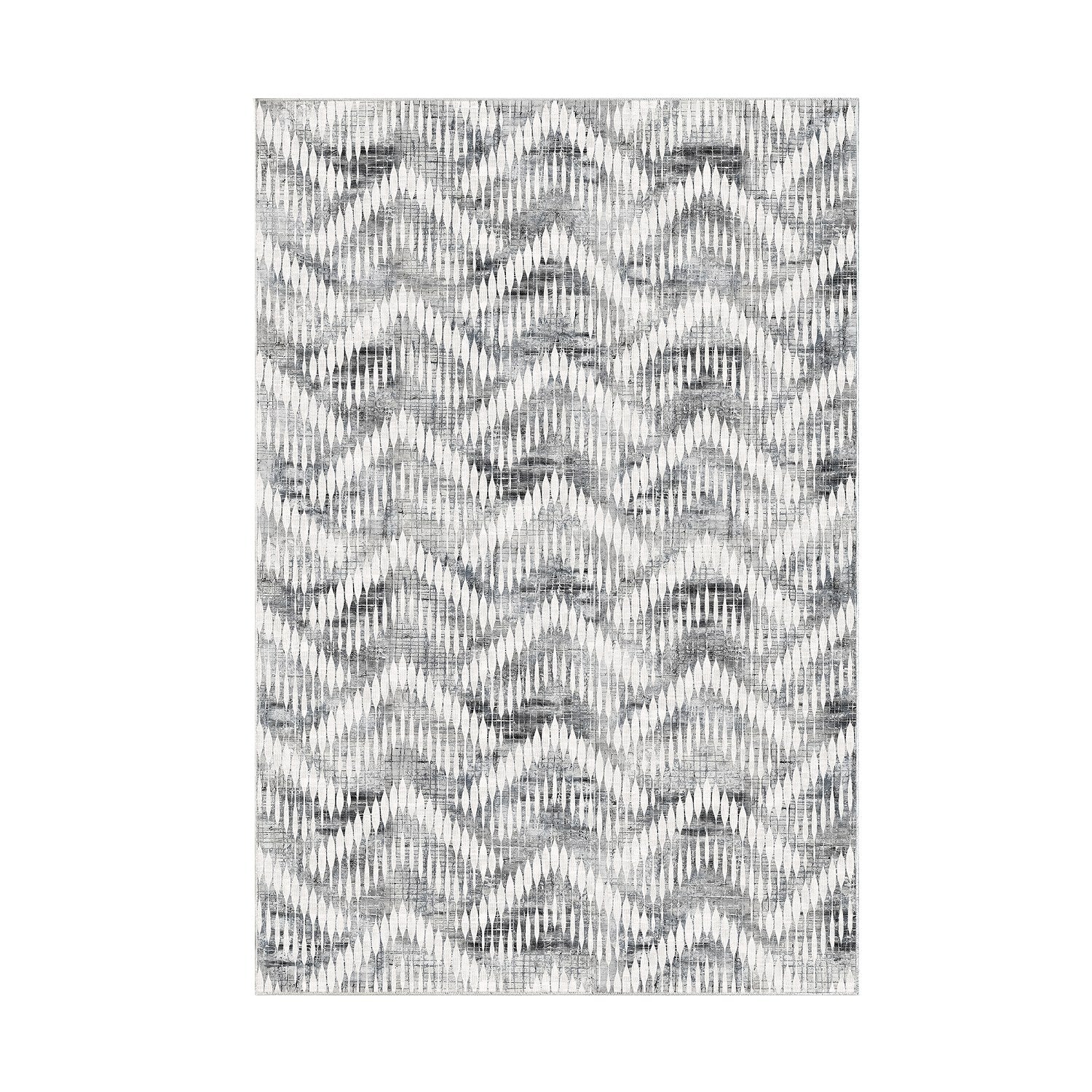Covor F5124 - V2, 80x120 cm, forma dreptunghiulara, poliester, gri deschis
