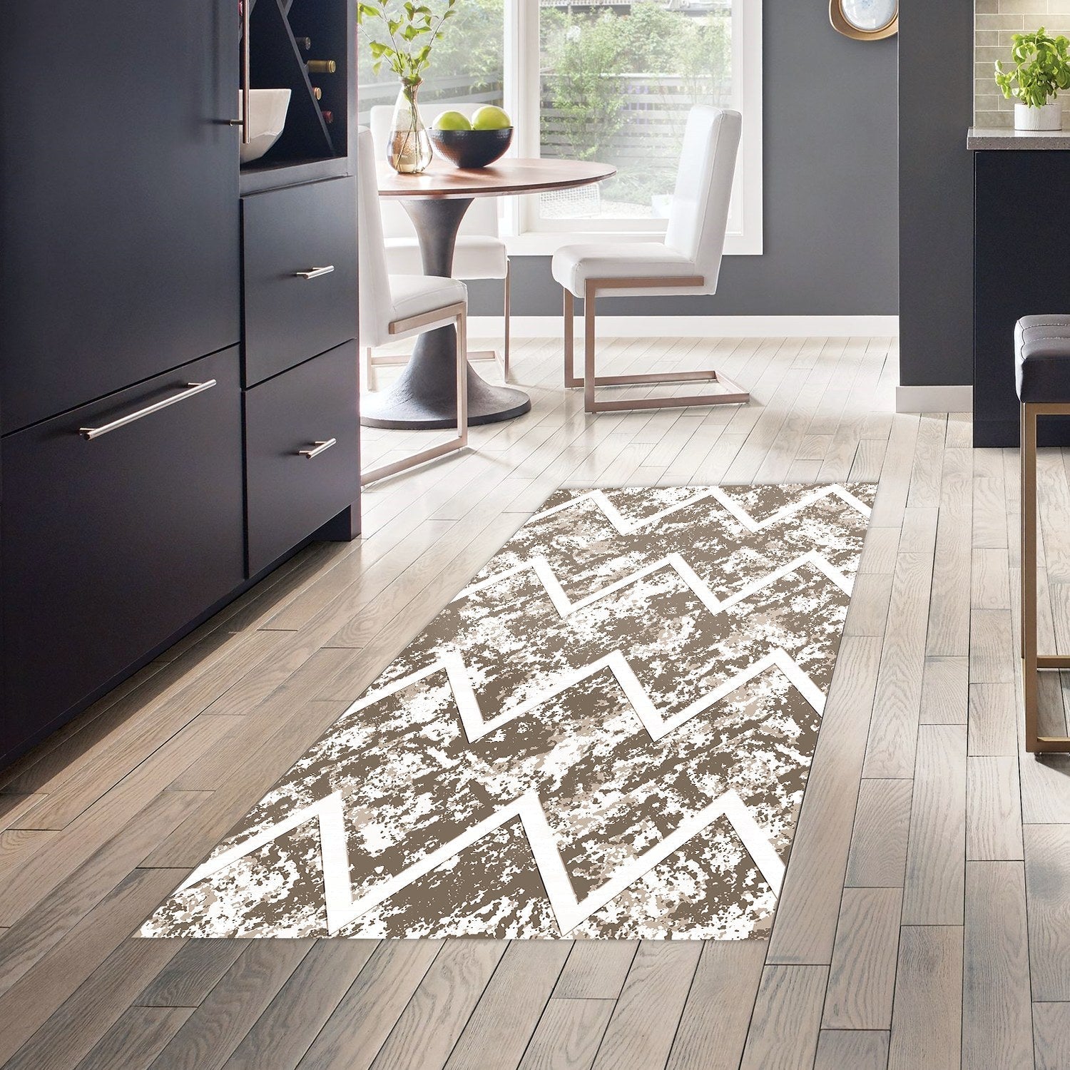 Covor F5128 - V2, 80x120 cm, forma dreptunghiulara, poliester, maro