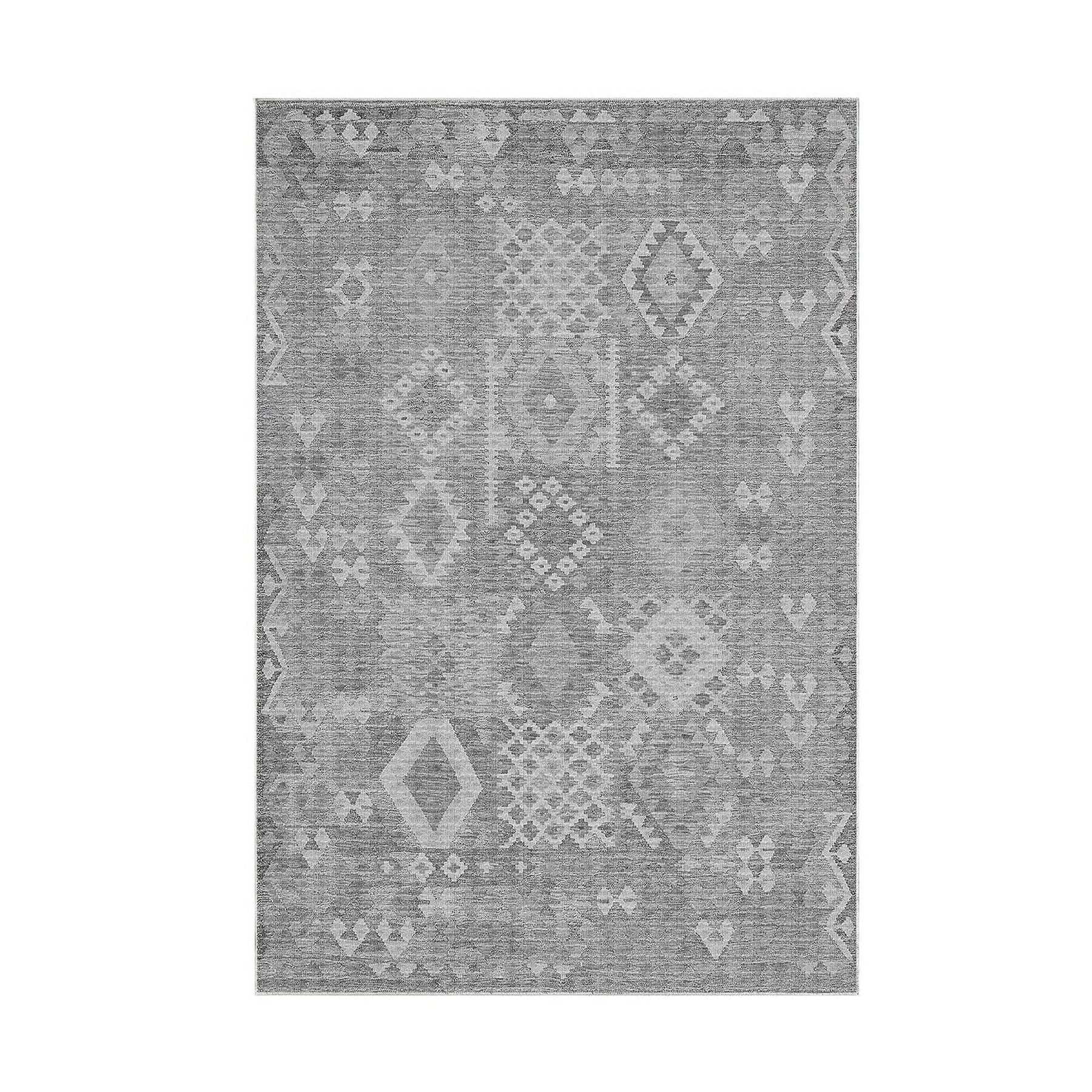 Covor F5137 - V2, 80x120 cm, forma dreptunghiulara, poliester, gri
