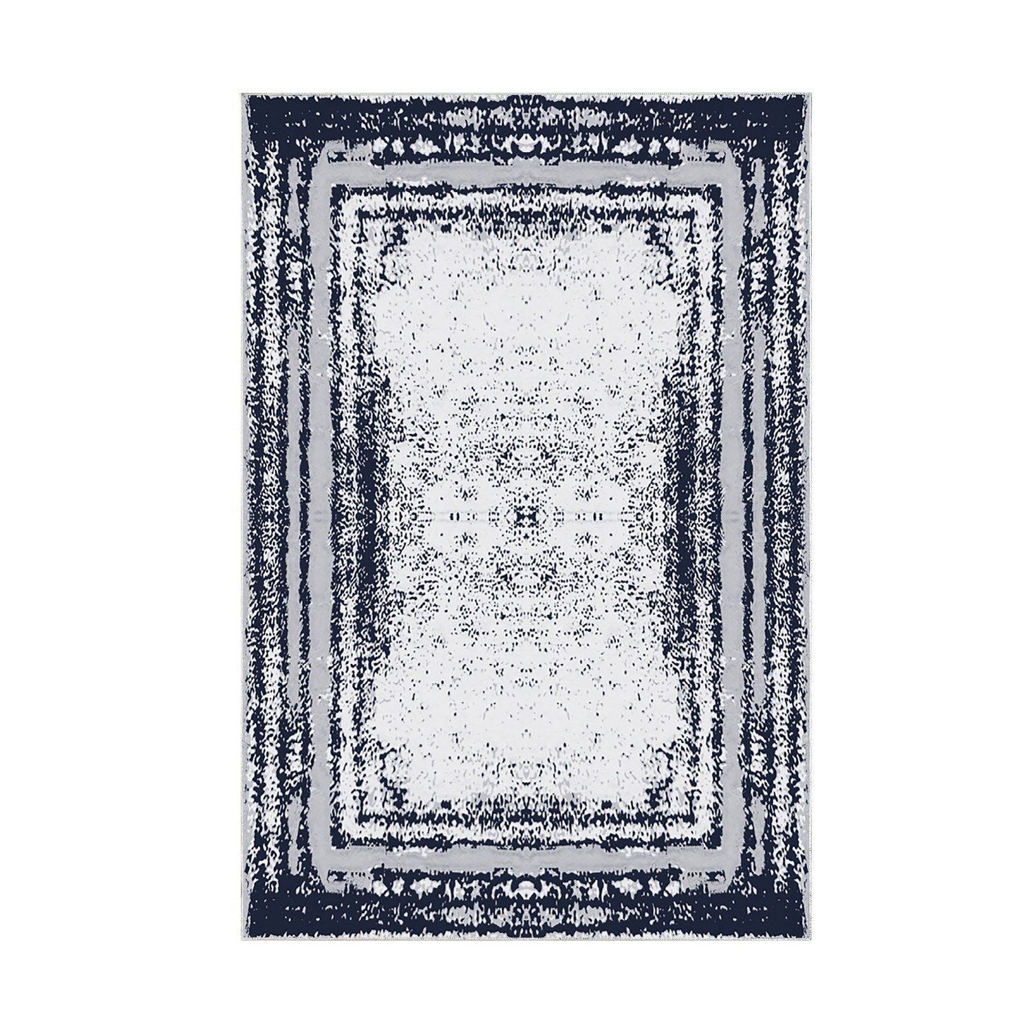 Covor M5132 - V2, 80x120 cm, forma dreptunghiulara, poliester, albastru inchis