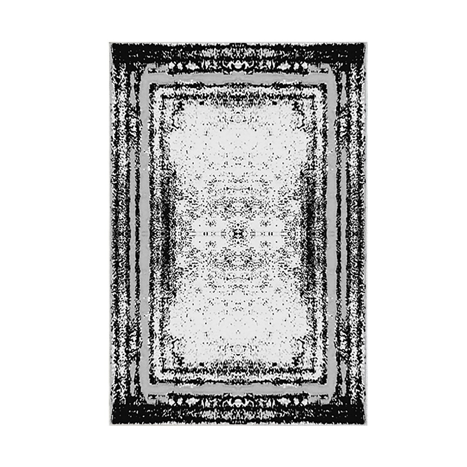 Covor M5121 - V2, 80x120 cm, forma dreptunghiulara, poliester, negru