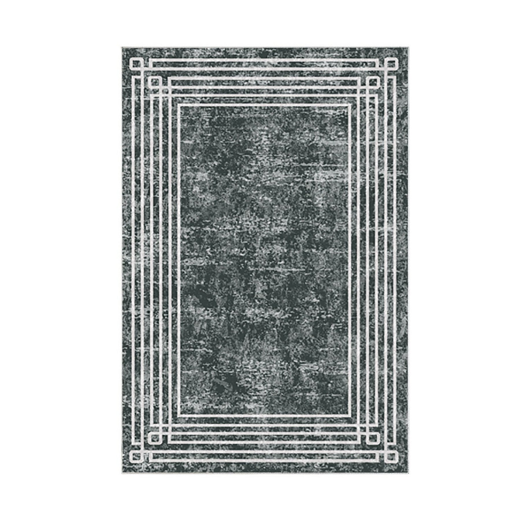 Covor M5142 - V2, 80x120 cm, forma dreptunghiulara, poliester, gri inchis