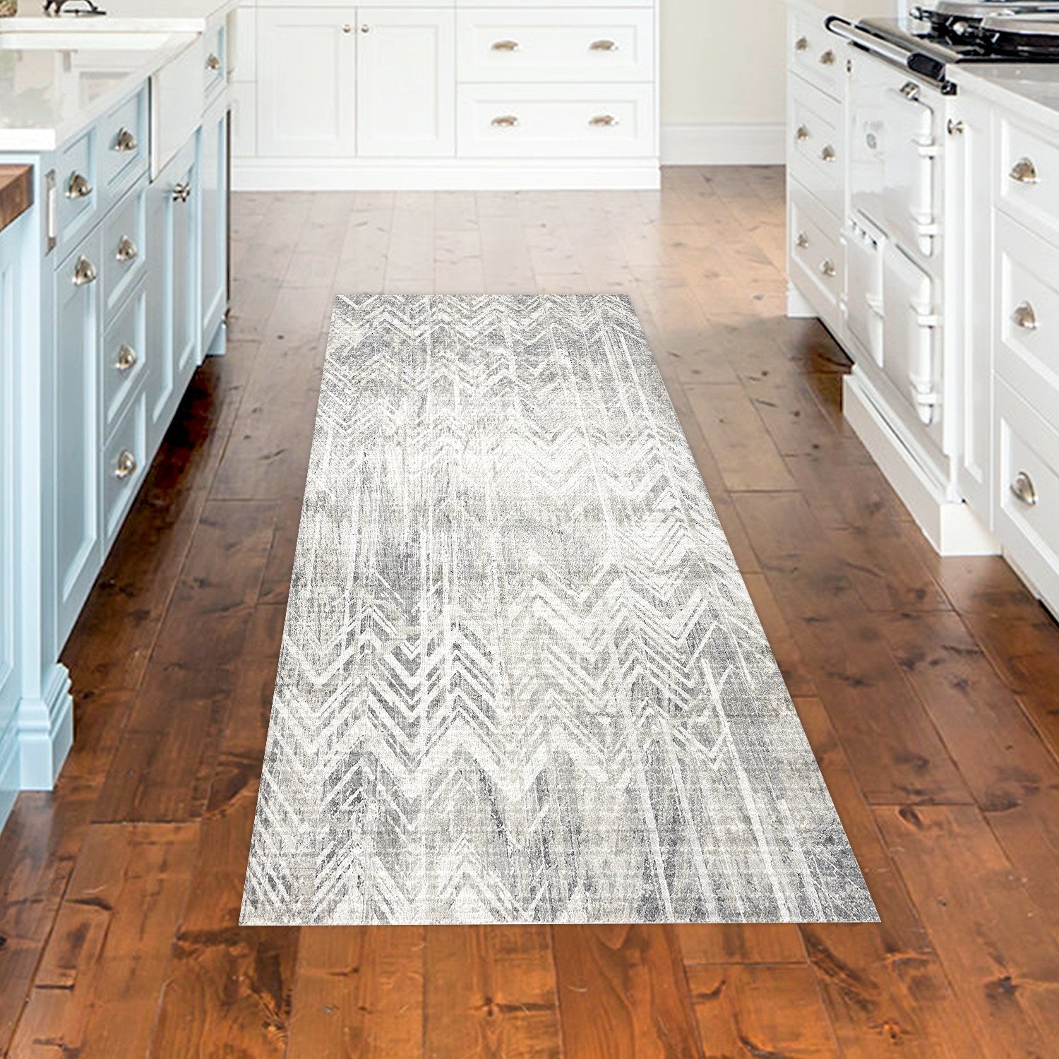 Covor F5083, 80x120 cm, forma dreptunghiulara, poliester, gri