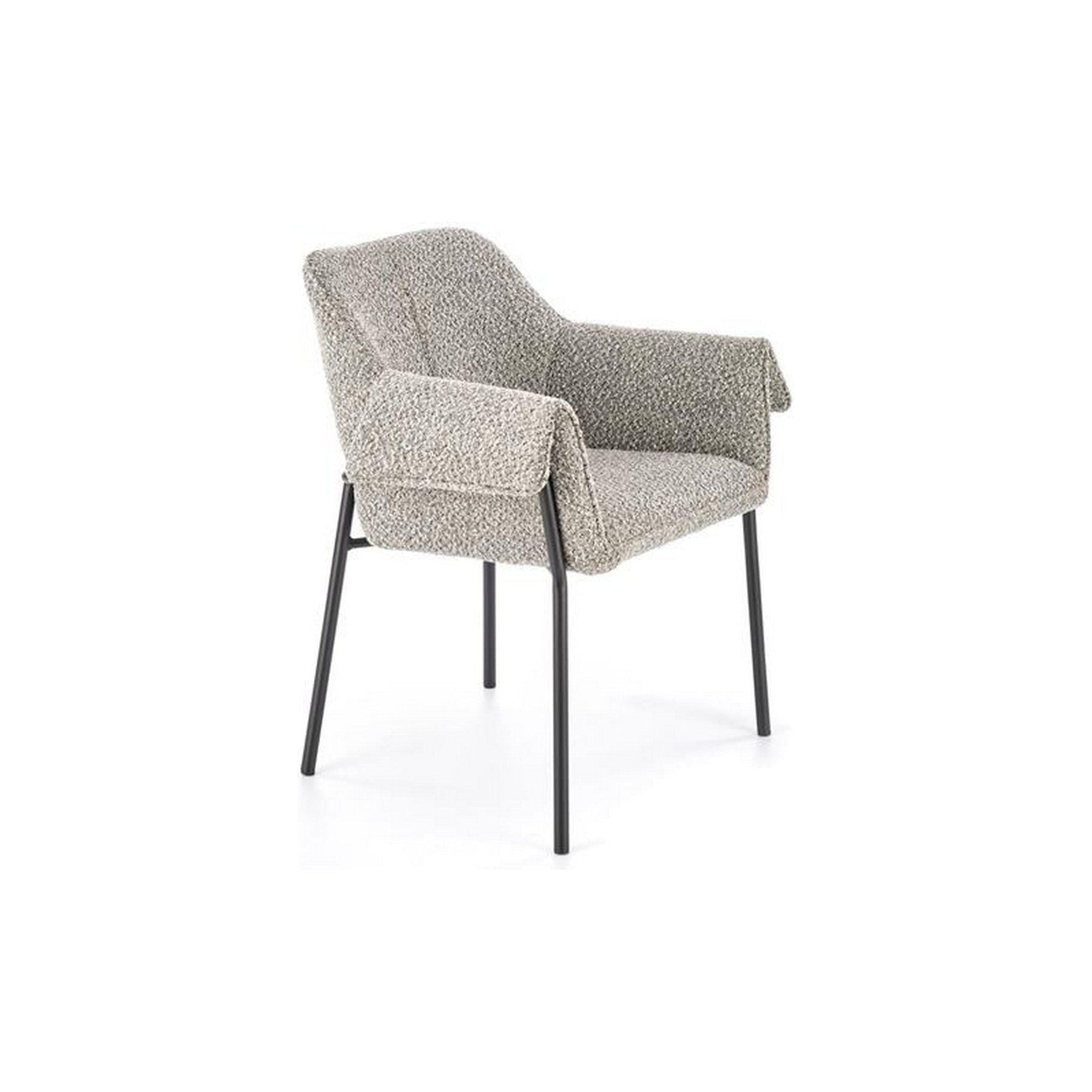 Scaun tapitat K522, gri/negru, stofa, 68x62x83 cm