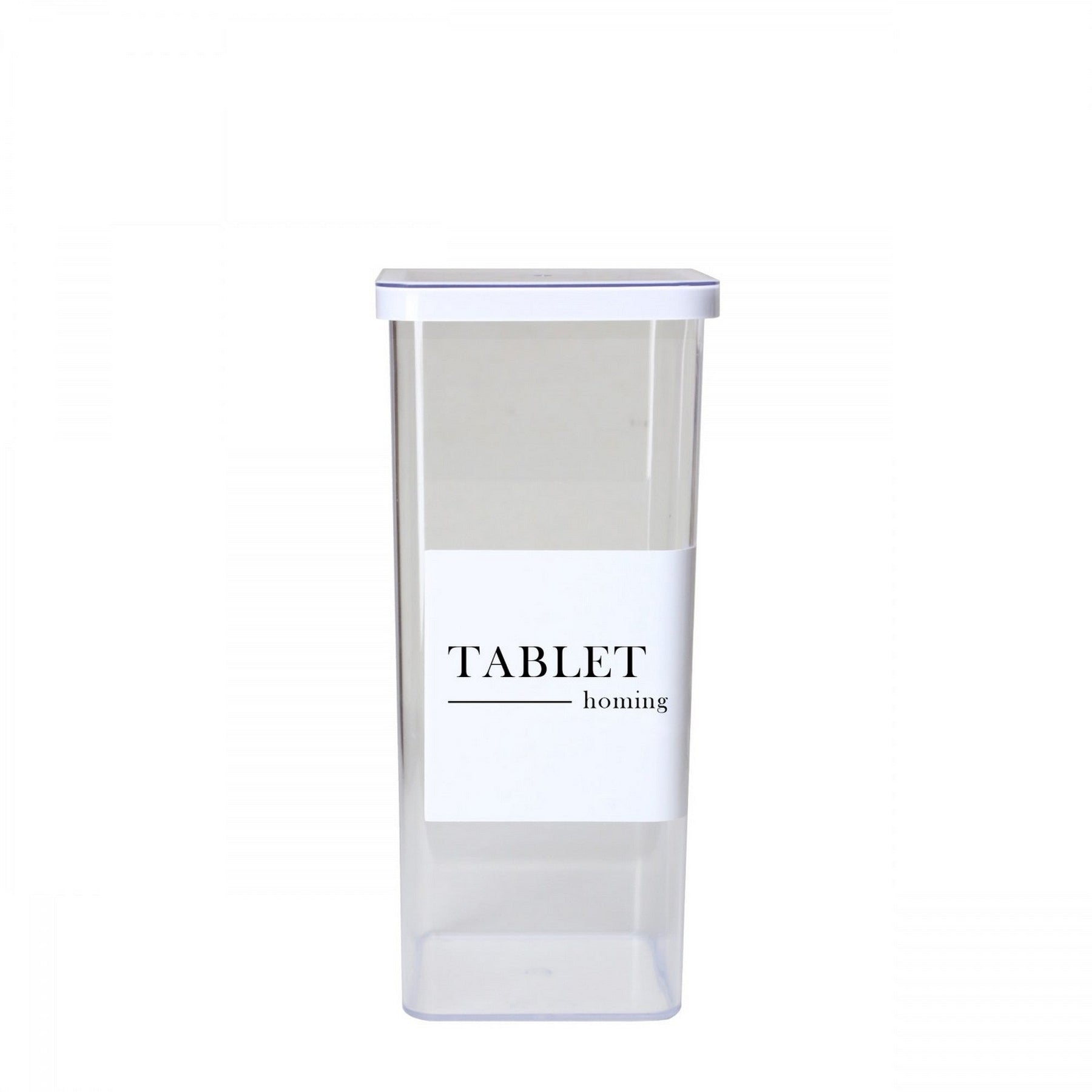 Organizator baie HMY-6381, transparent, plastic, 10x10x19 cm