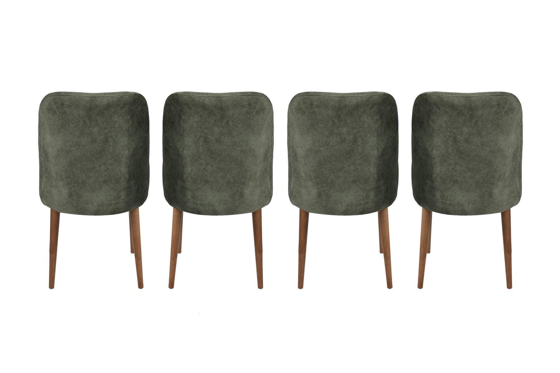 Set 4 scaune DALLAS 558 V4, verde/nuc, stofa catifelata/metal, 50x49x90 cm