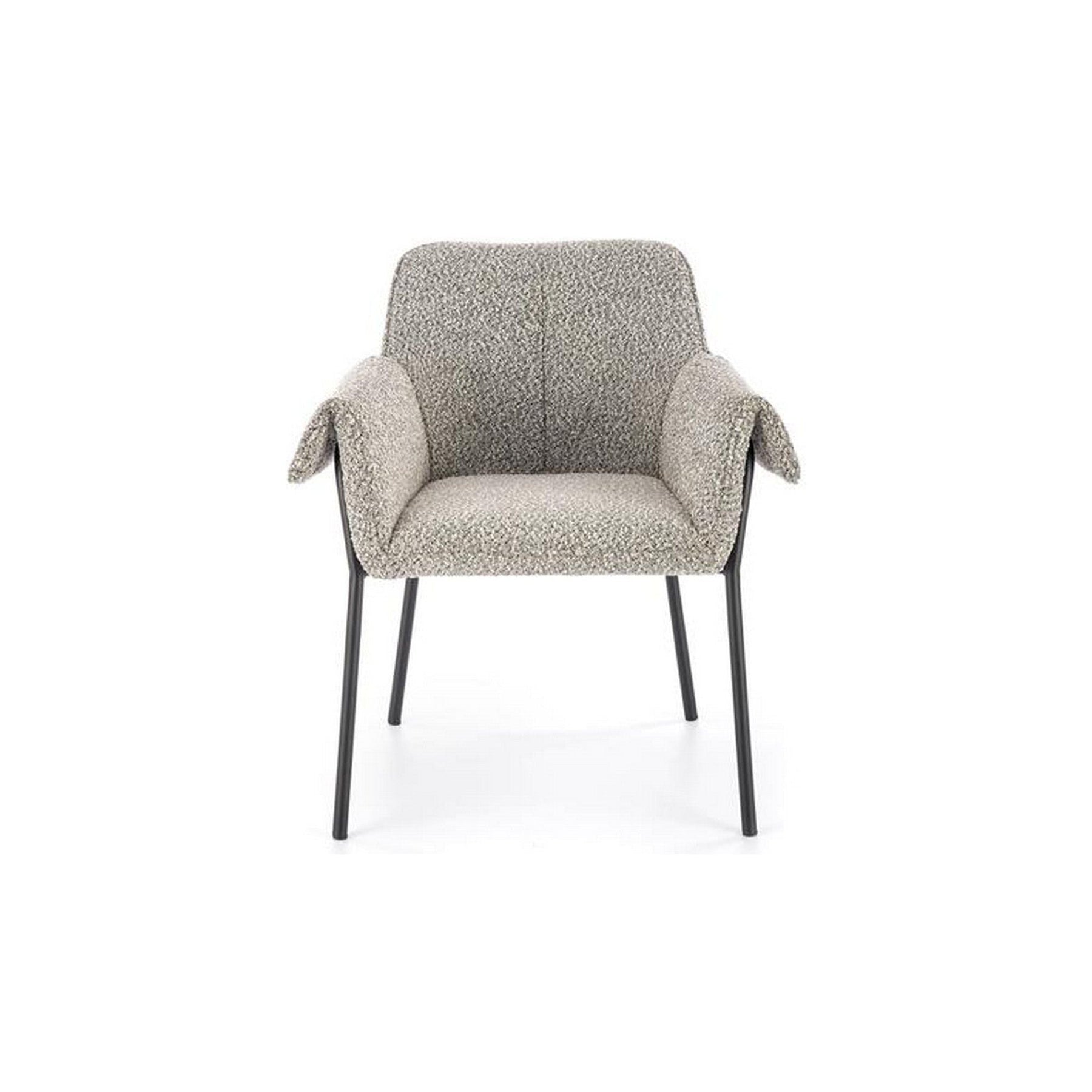 Scaun tapitat K522, gri/negru, stofa, 68x62x83 cm