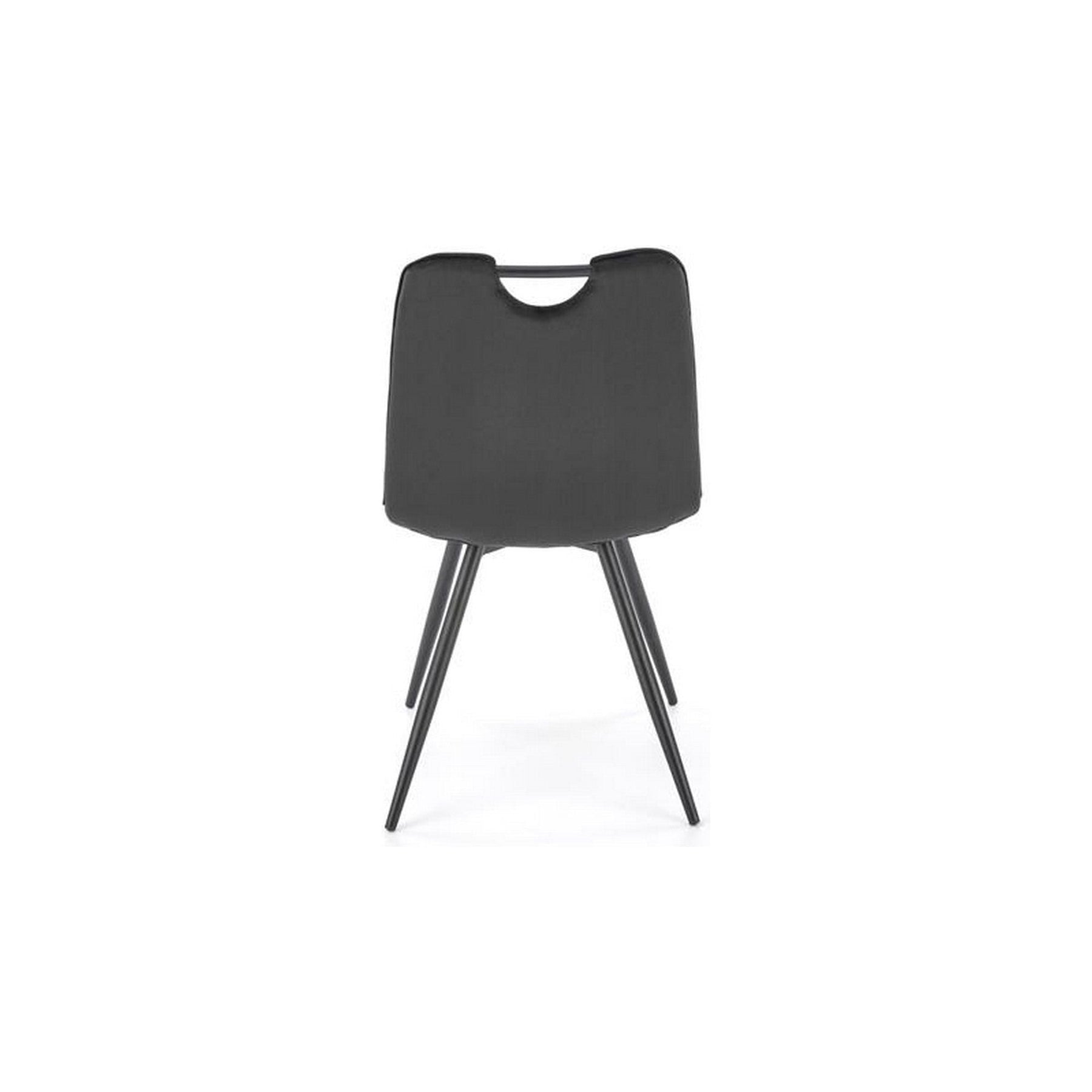 Scaun tapitat K521, negru, stofa catifelata, 46x58x83 cm