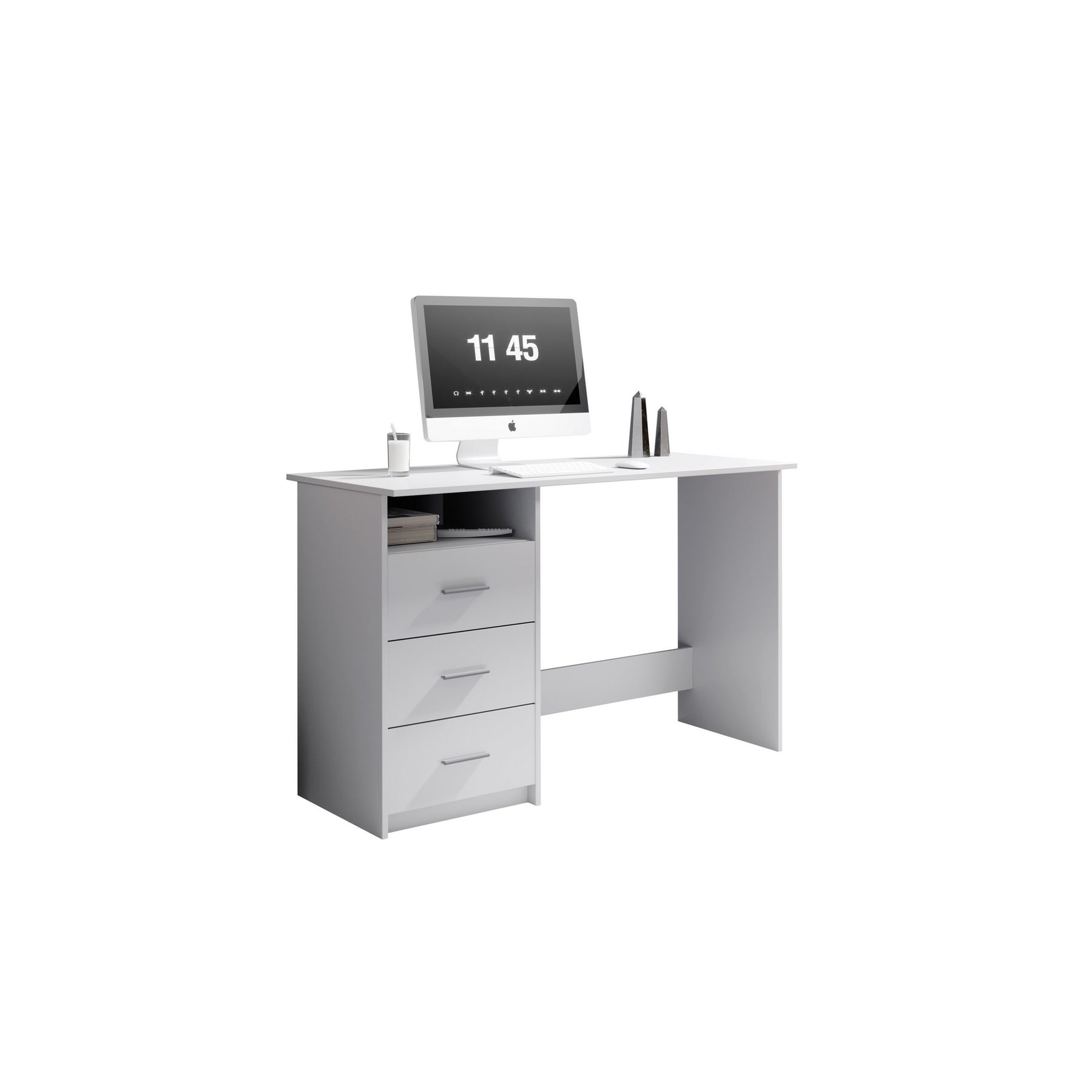 Birou cu sertare Adria, alb, 120x50x76 cm