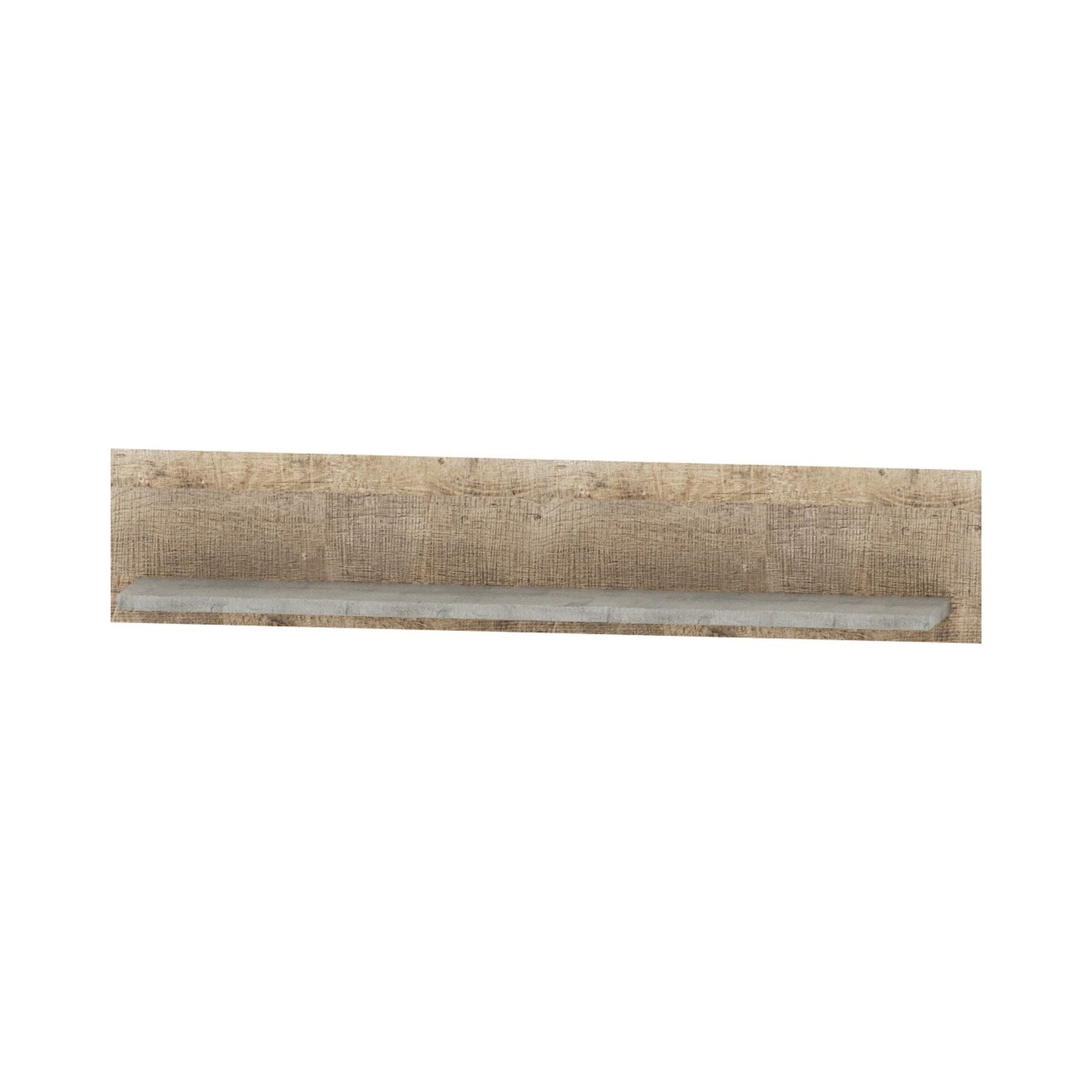 Polita Bari, stejar nisip/gri, PAL laminat, 140x22x28 cm