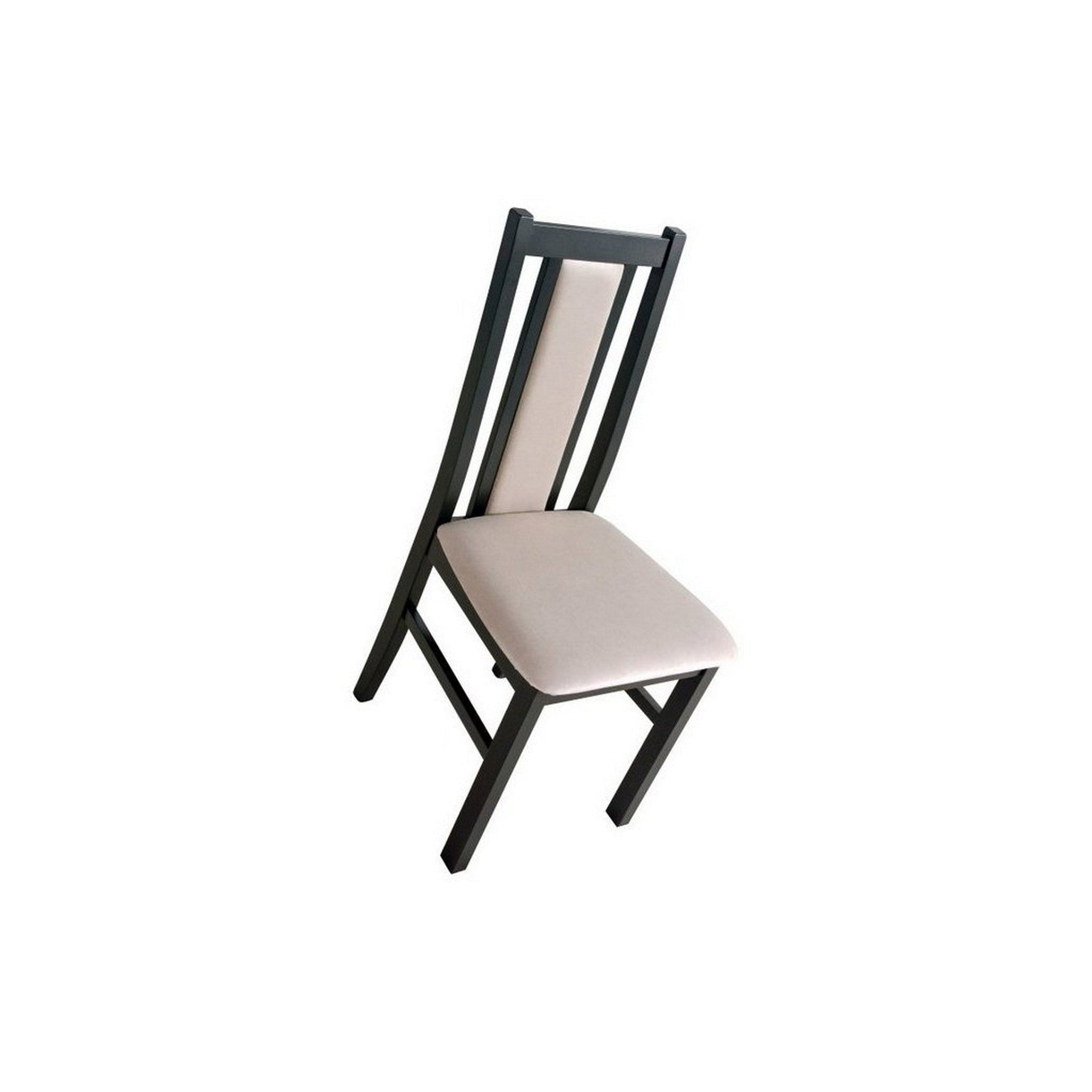 Scaun BOS 14, bej/negru, stofa clasica/lemn de fag, 43x40x94 cm