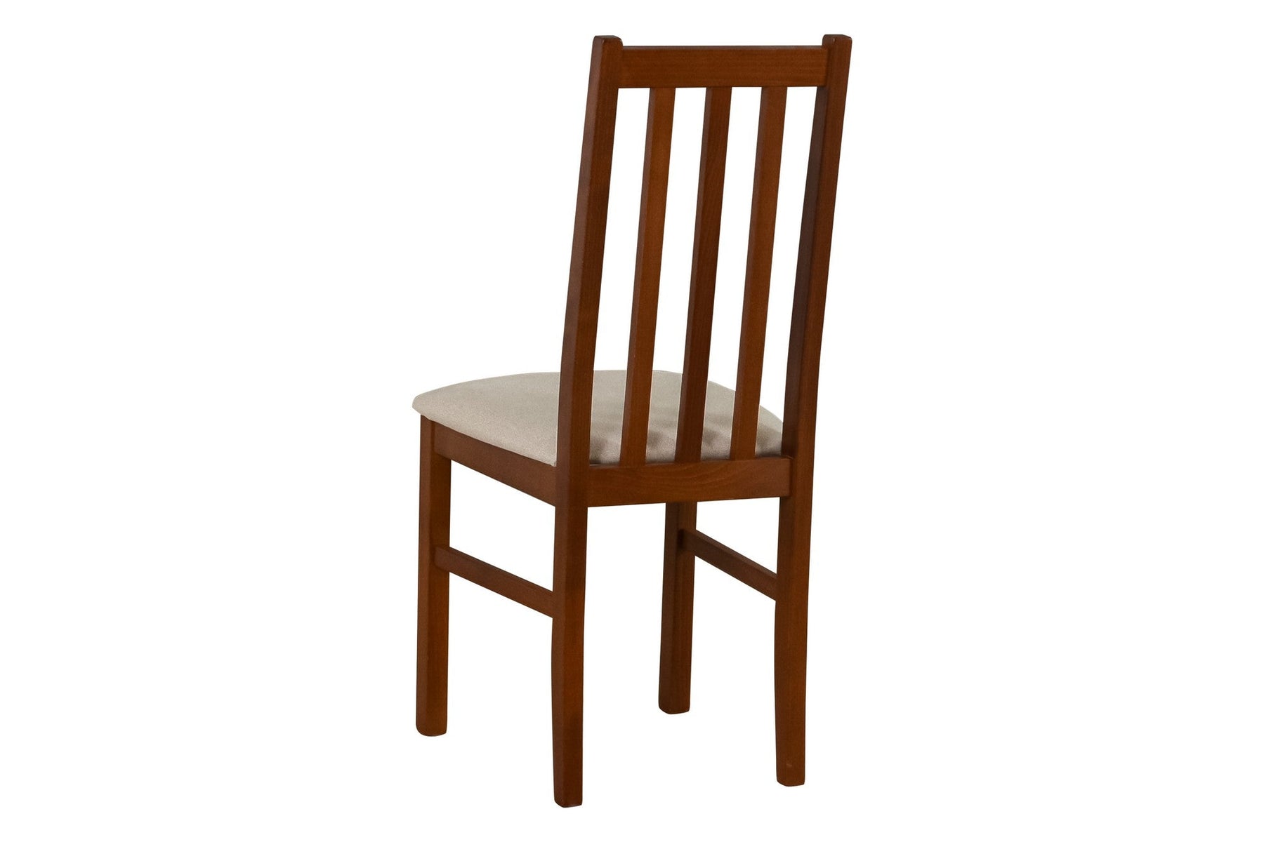 Scaun BOS 10, castan/bej - Aston 2, lemn de fag/stofa clasica, 43x40x94 cm