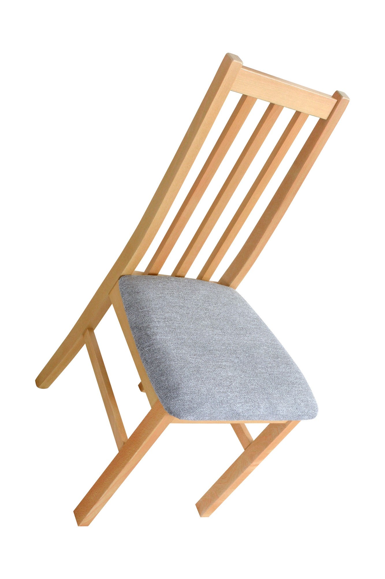 Scaun BOS 10, stejar grandson/gri - Aston 17, lemn de fag/stofa clasica, 43x40x94 cm
