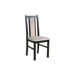 Scaun BOS 14, bej/negru, stofa clasica/lemn de fag, 43x40x94 cm