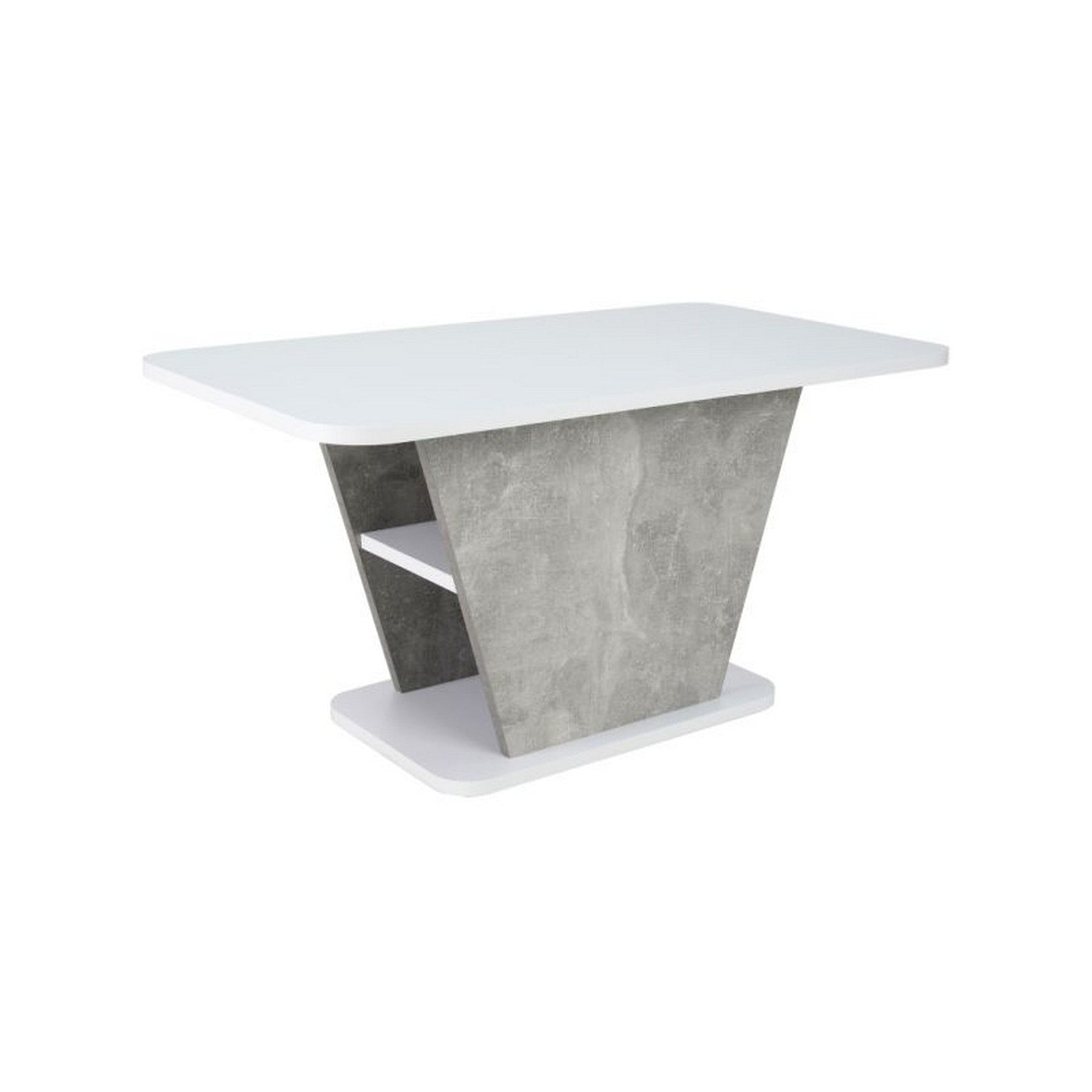 Masuta CALIPSO, alb/gri, PAL laminat, 90x50x46 cm