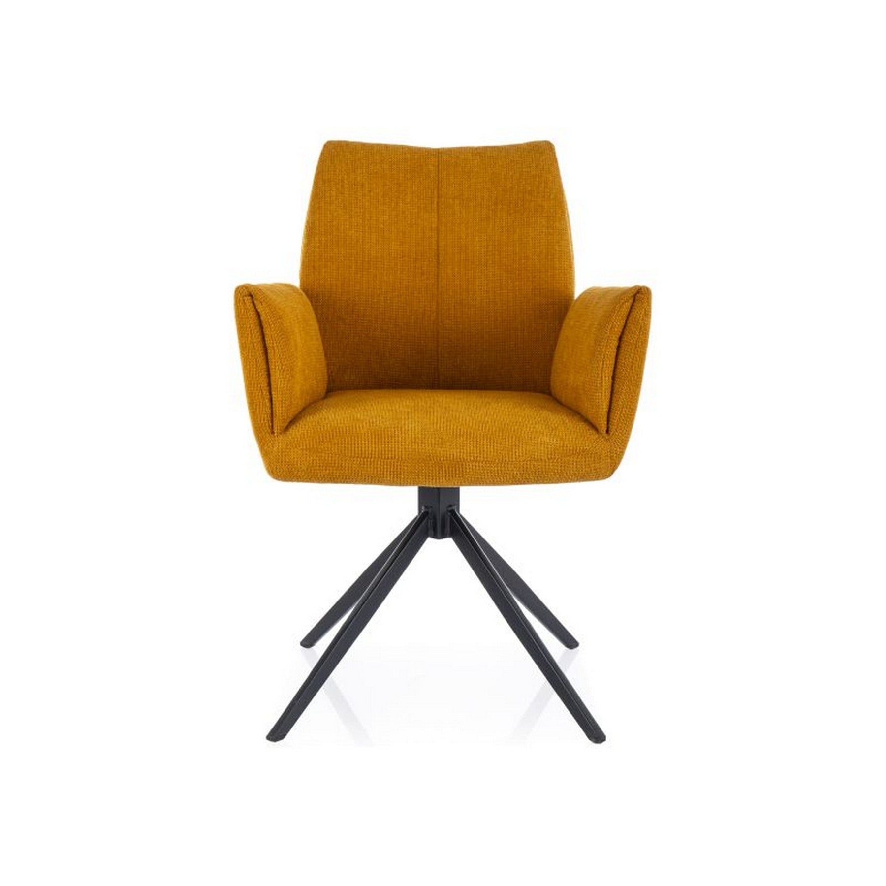 Scaun COCO II, galben/negru, stofa clasica/metal, 60x45x87 cm