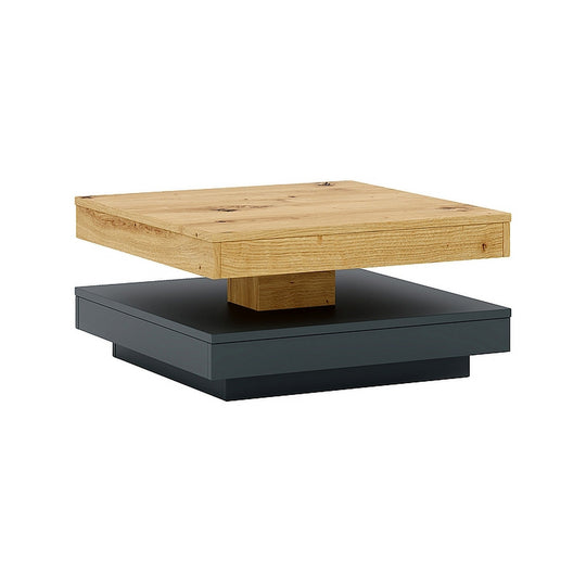Masuta COTTO, stejar/gri antracit, PAL laminat, 67x67x33 cm