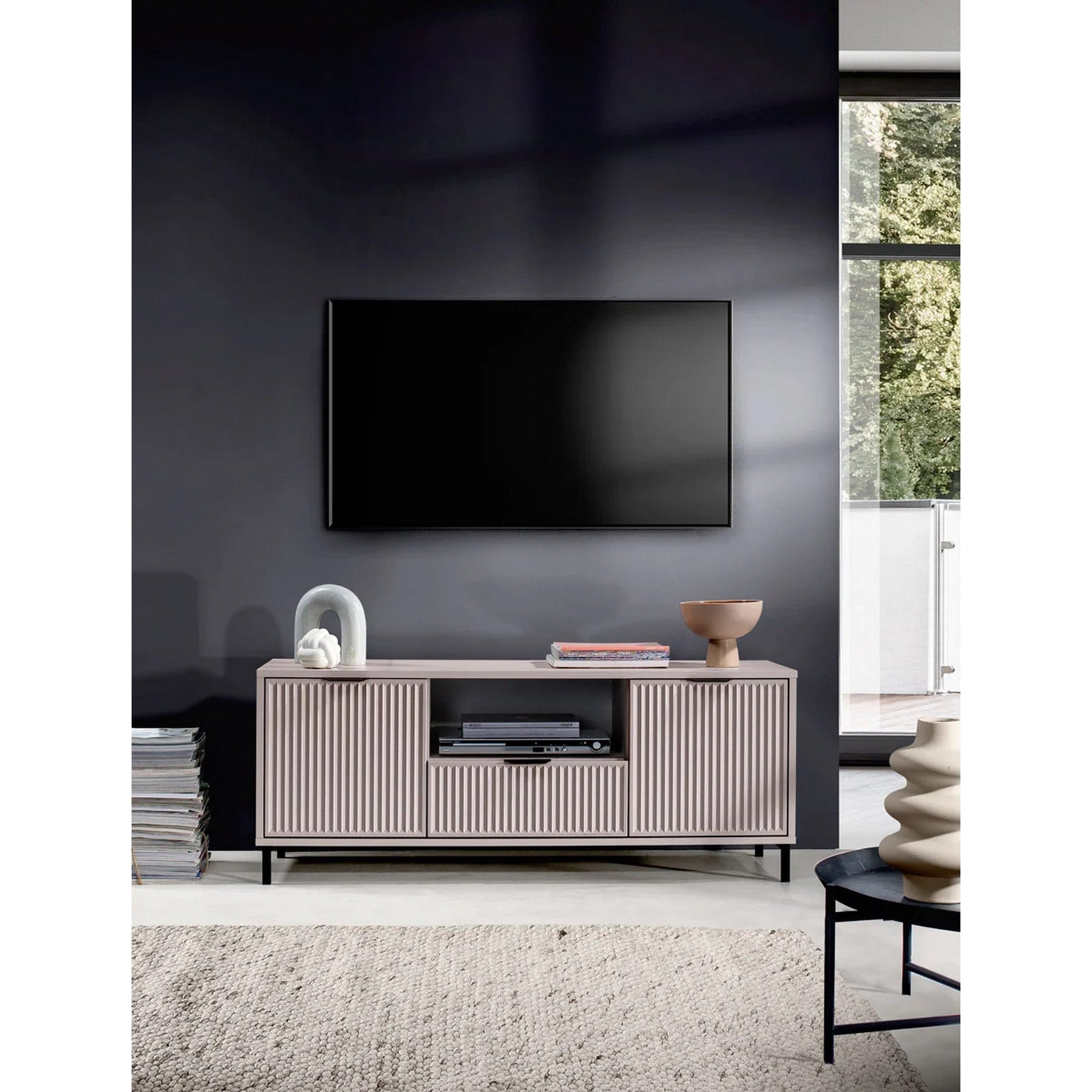 Comoda TV LINKASTYLE LS3, casmir, PAL, 135x40.6x56 cm
