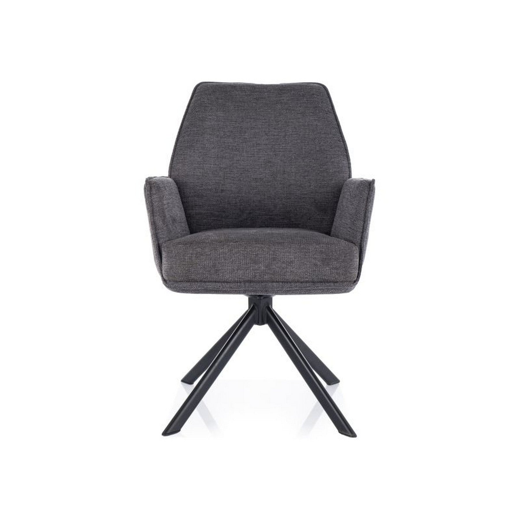 Scaun rotativ HUGO, gri inchis/negru, stofa clasica - Brego 18/metal, 58x46x90 cm